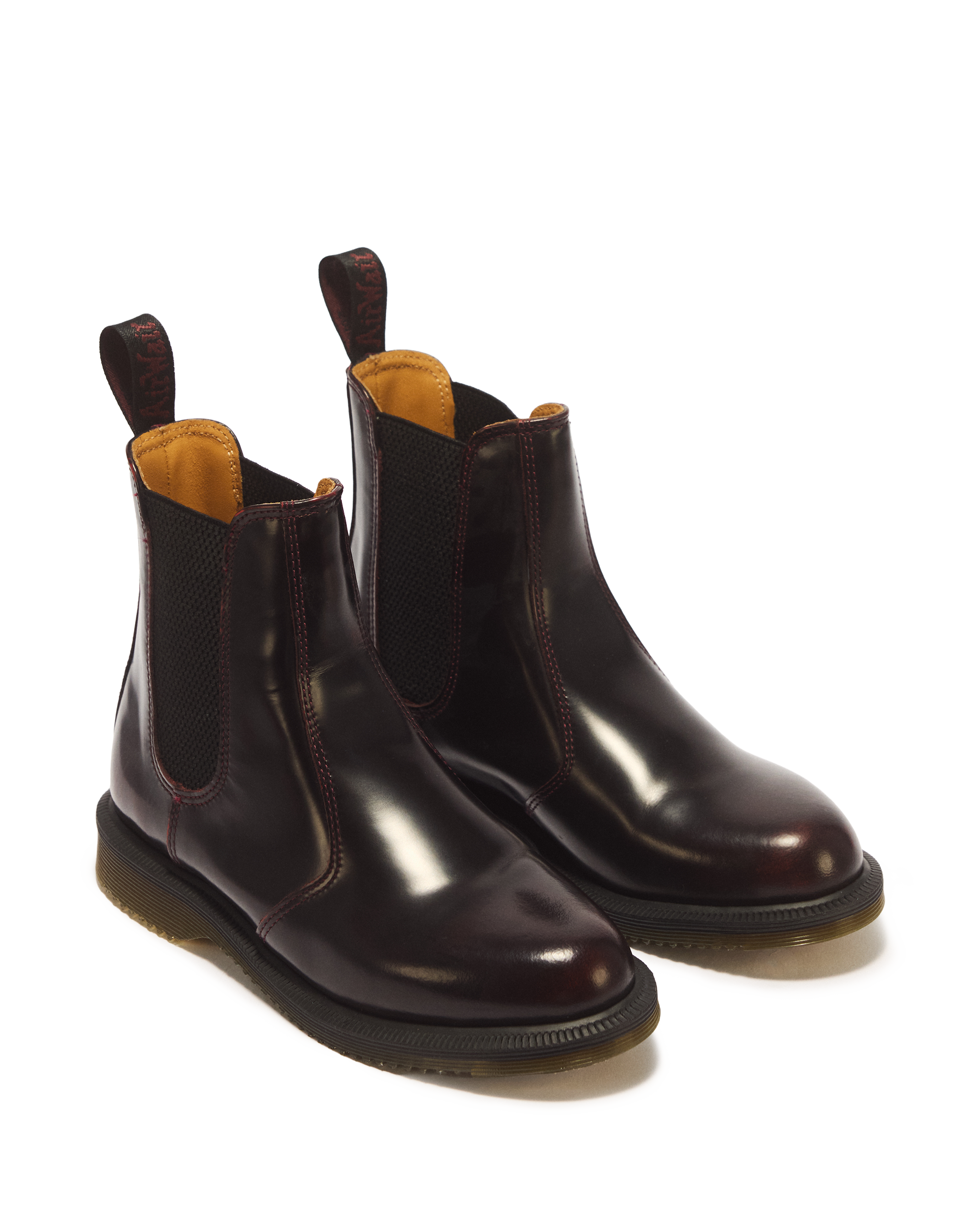 Flora Arcadia Leather Chelsea Boots in Cherry Red Arcadia | Dr
