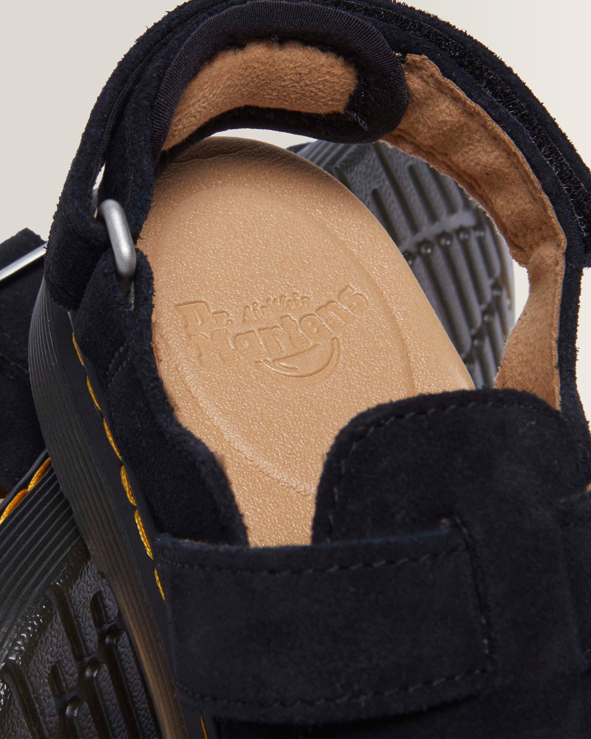 Junior Jorgie Suede Mules in Black Bronx Suede | Dr. Martens™