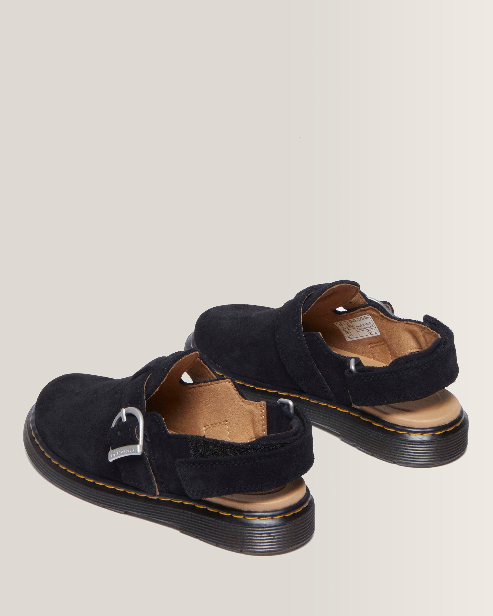 Junior Jorgie Suede Mules in Black Bronx Suede | Dr. Martens™