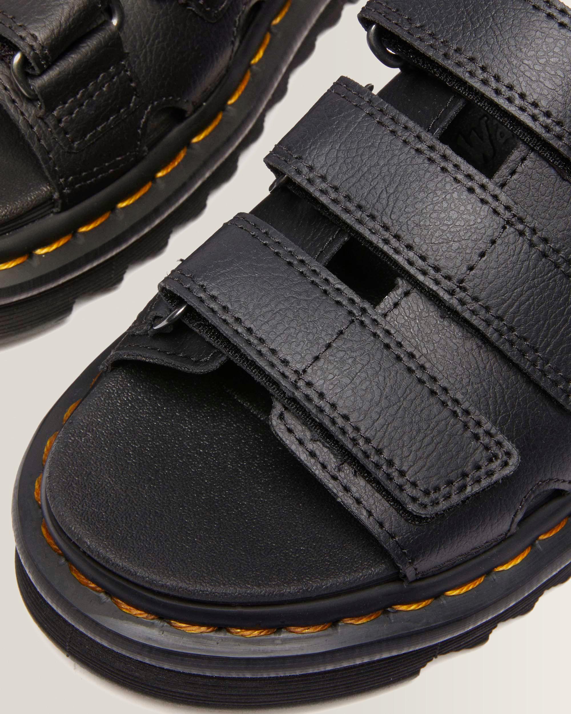 Raine Slide Athena Leather Sandals in Black | Dr. Martens™