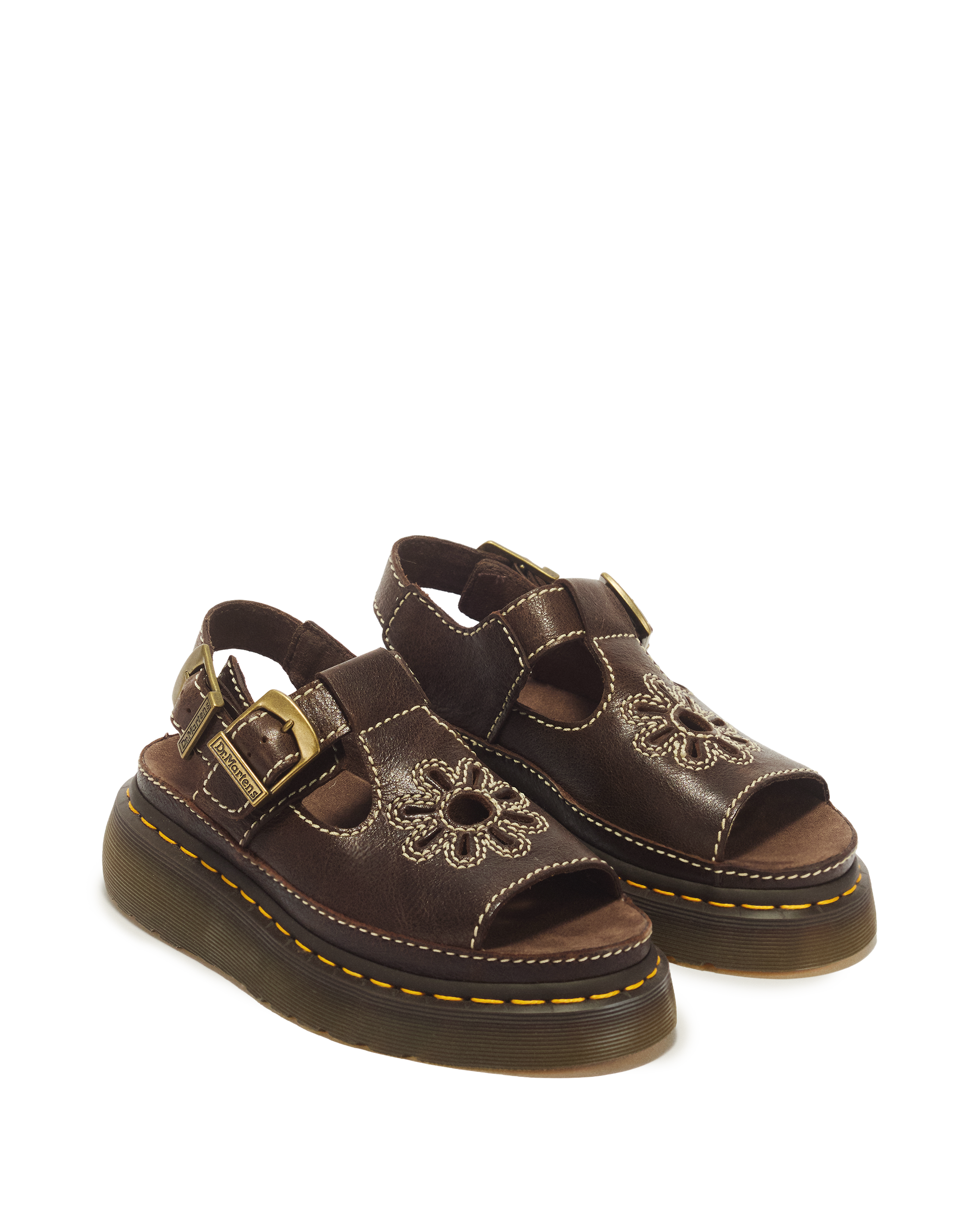 Dunnet Flower Full Grain Leather Sandals