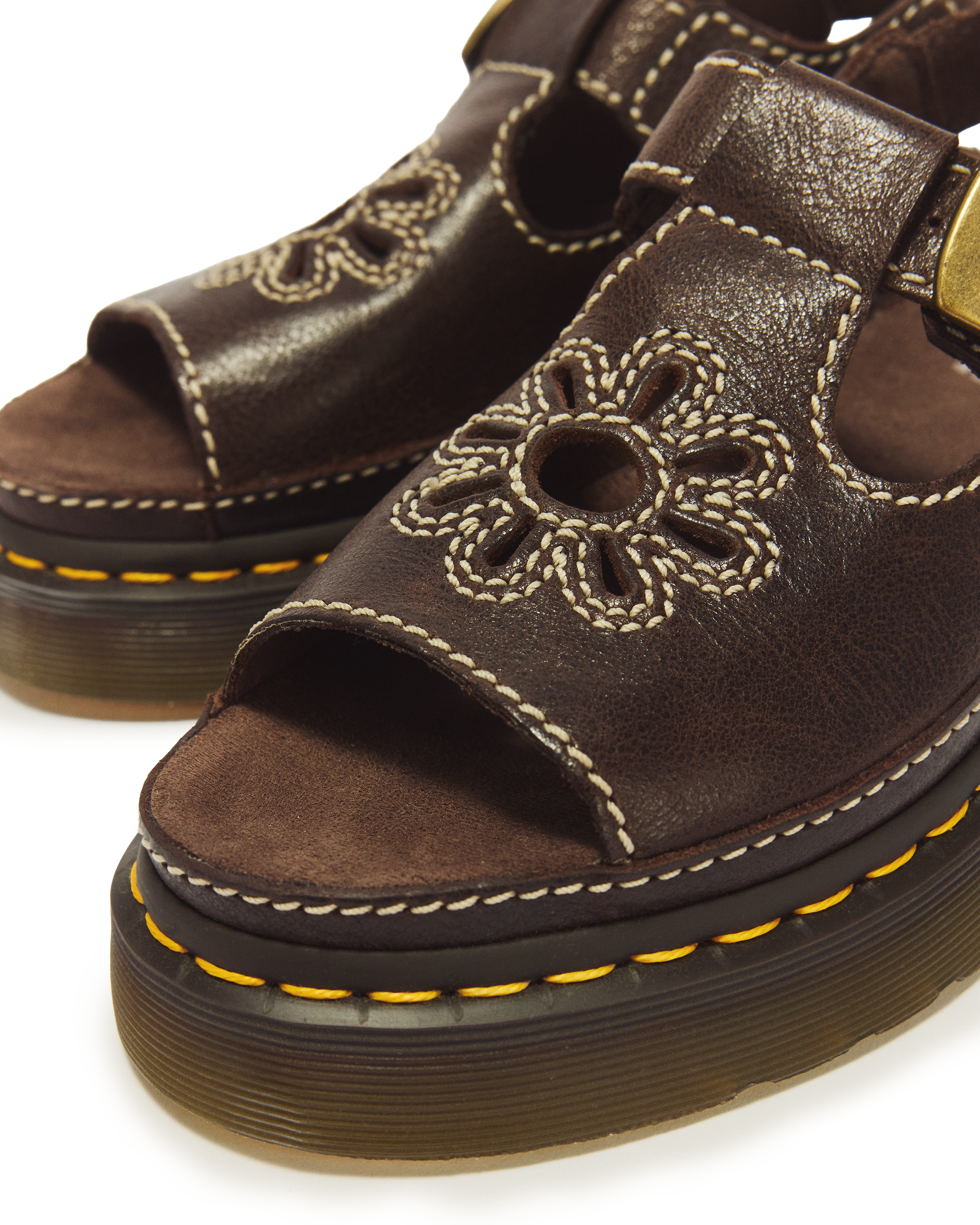 Dunnet Flower Full Grain Leather Sandals