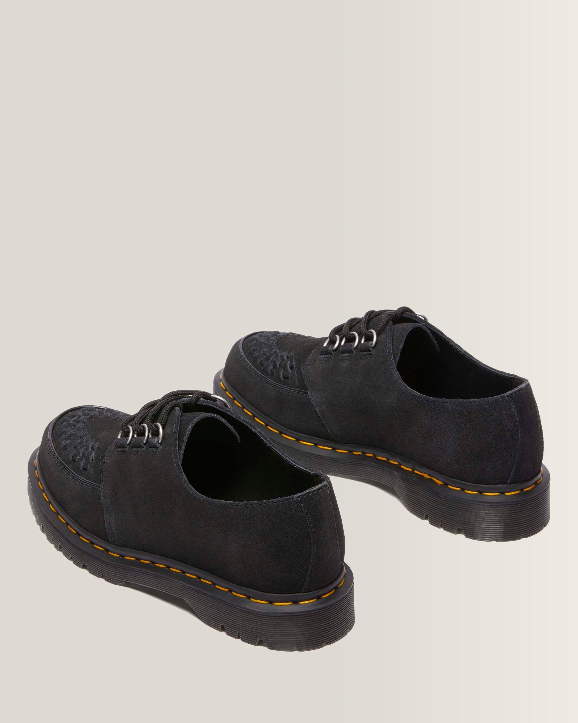 Ramsey Woven Suede Creepers in Black | Dr. Martens™