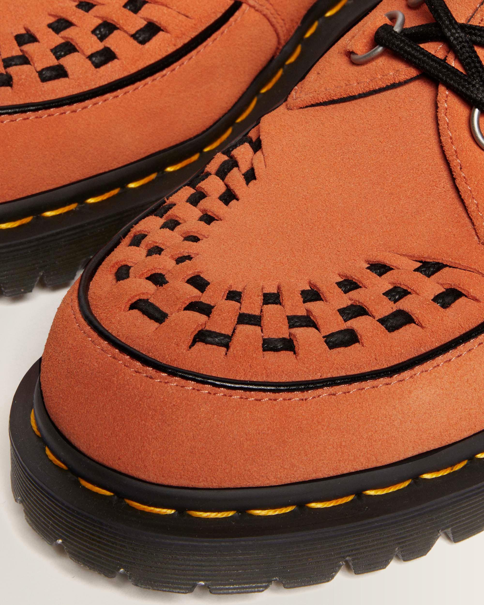 Ramsey Woven Suede Creepers in Orange | Dr. Martens™