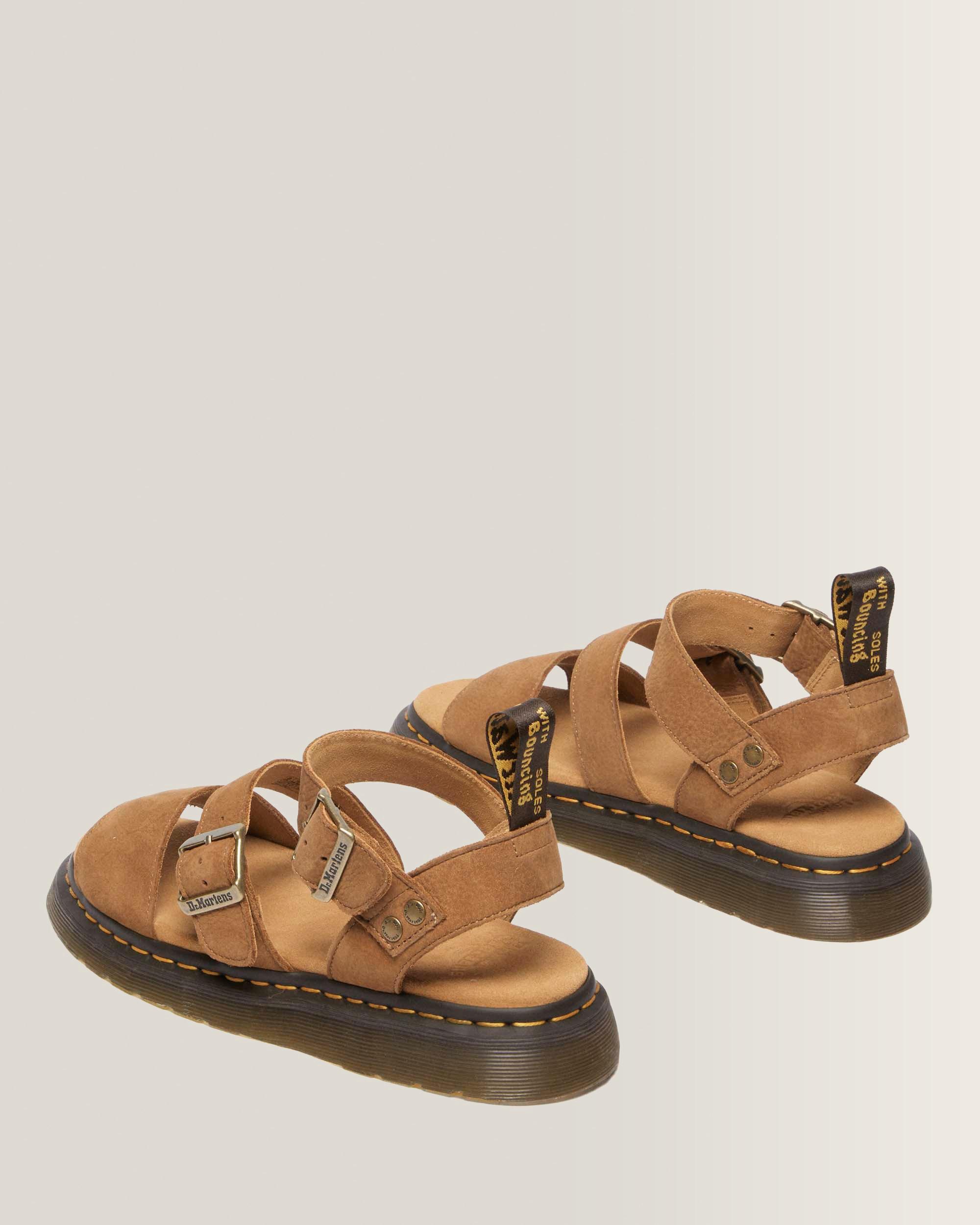 Gryphon getrommeld nubuck sandalen