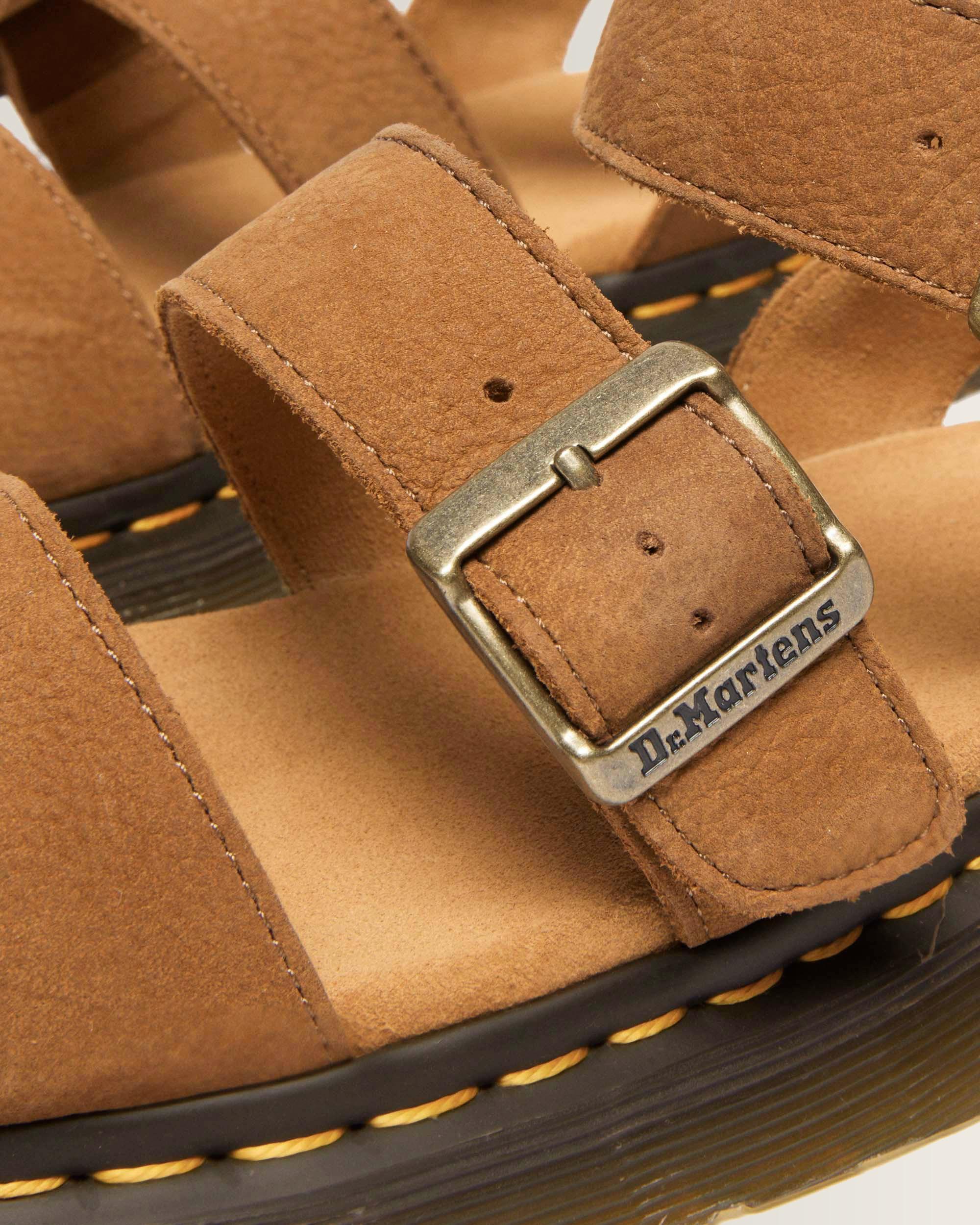 Gryphon getrommeld nubuck sandalen