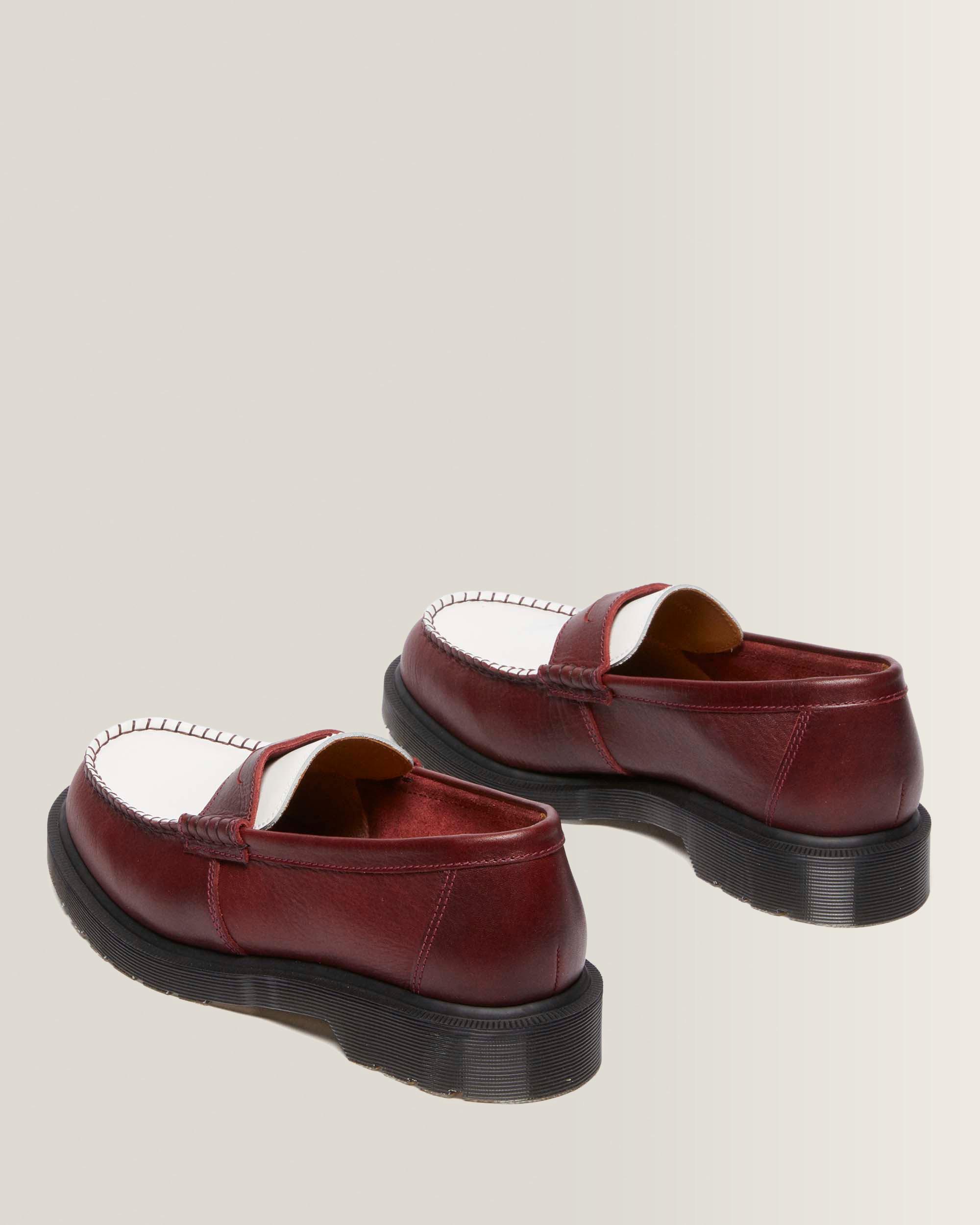 Penton tvåfärgade loafers i läder