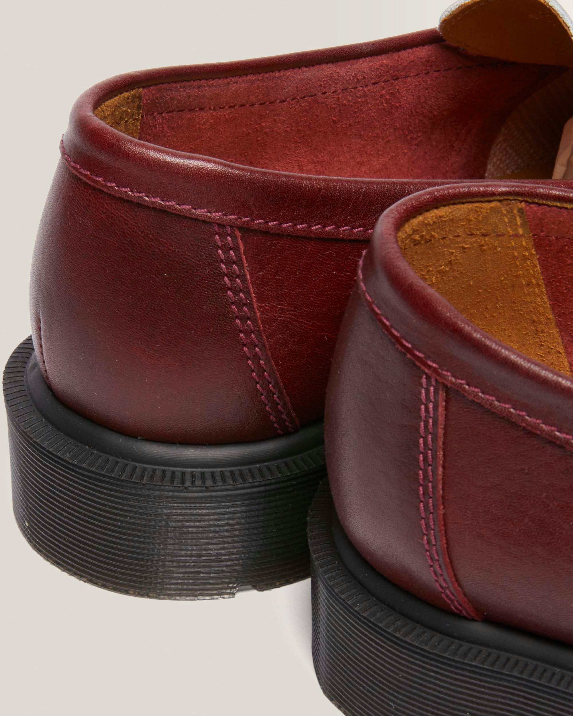 Penton Two-Tone Leather Loafers in Burgundy+White | Dr. Martens™