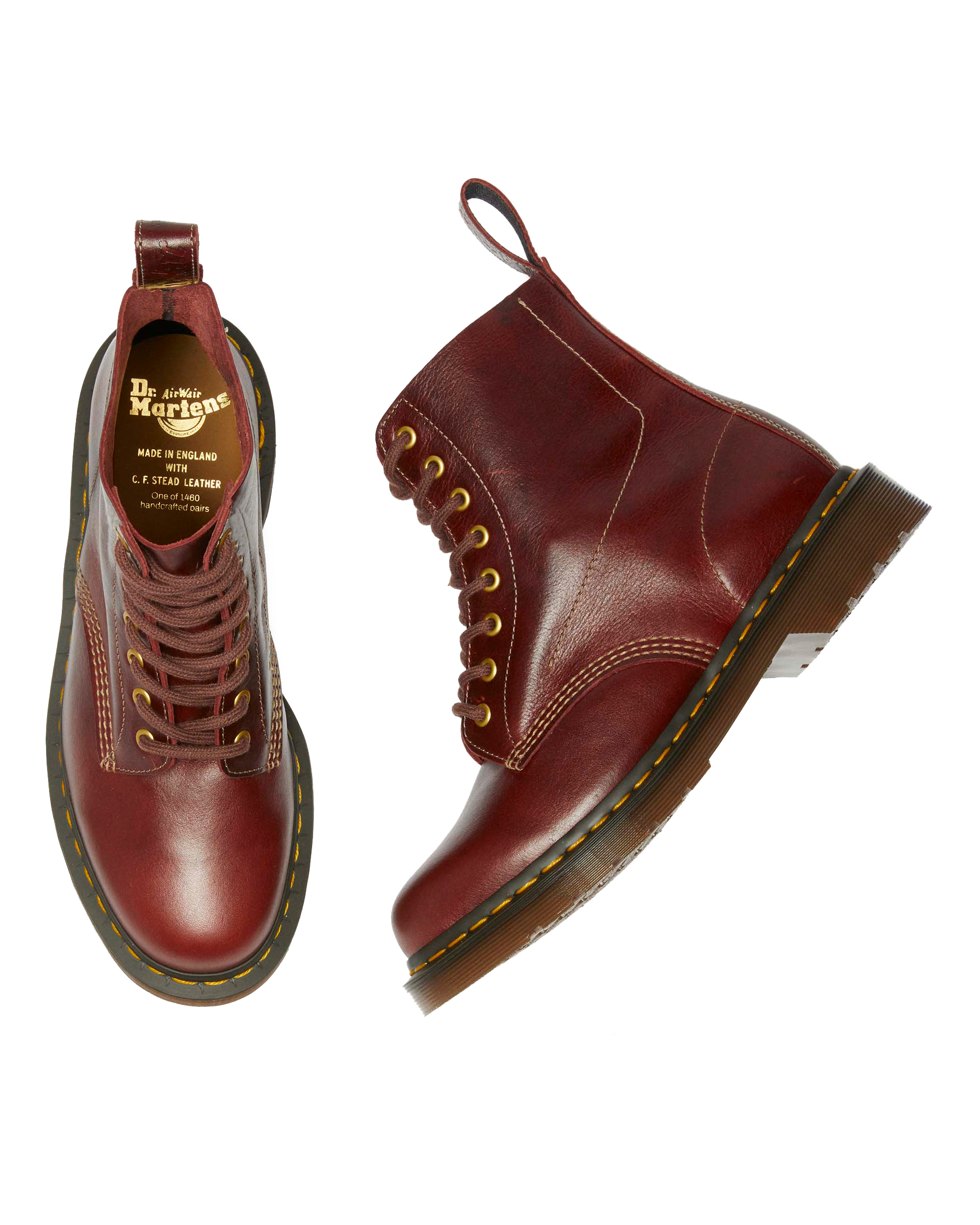 1460 Love Letter leather Boots in BURGUNDY | Dr. Martens™
