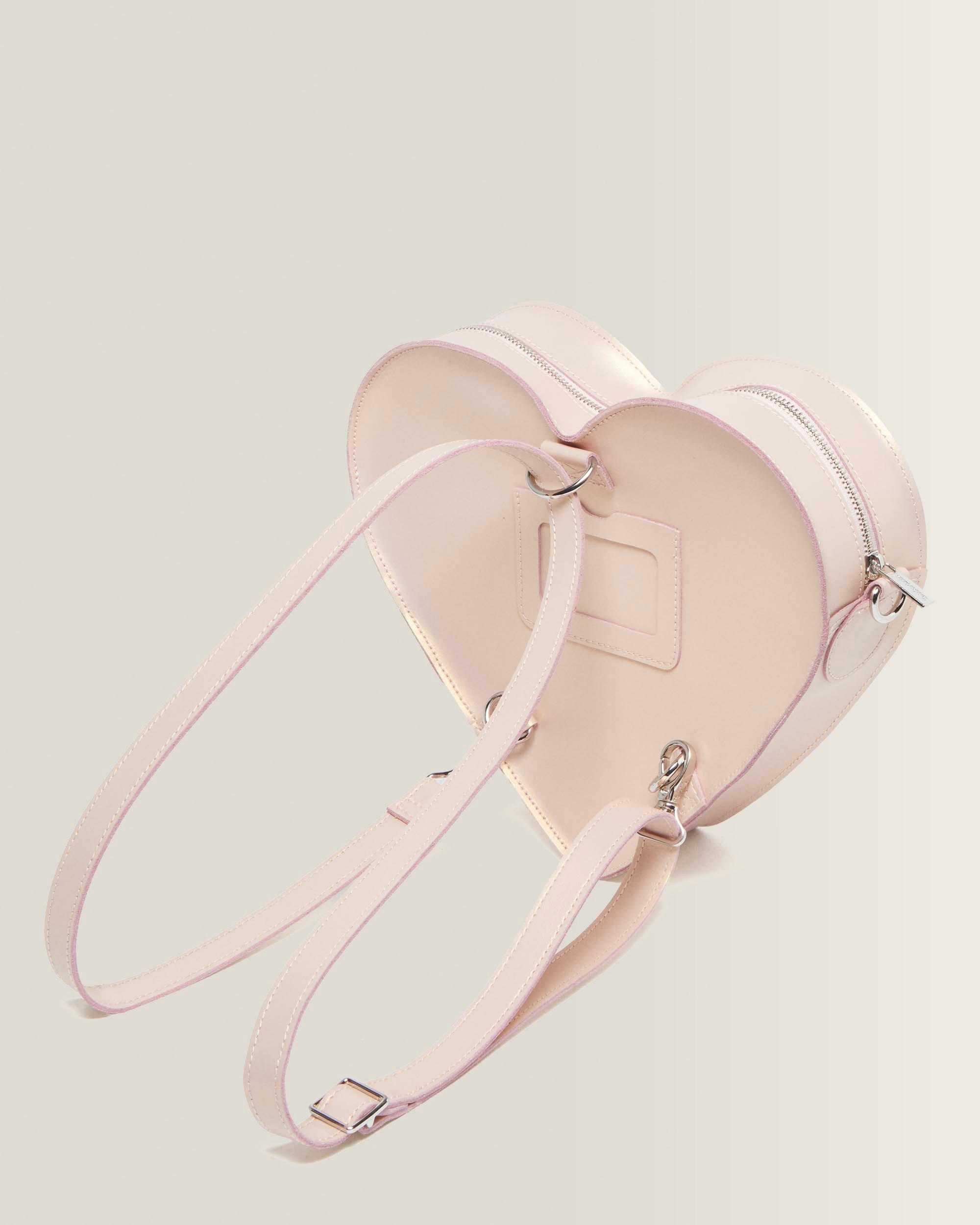 Metallic Shift Leather Heart Shaped Bag