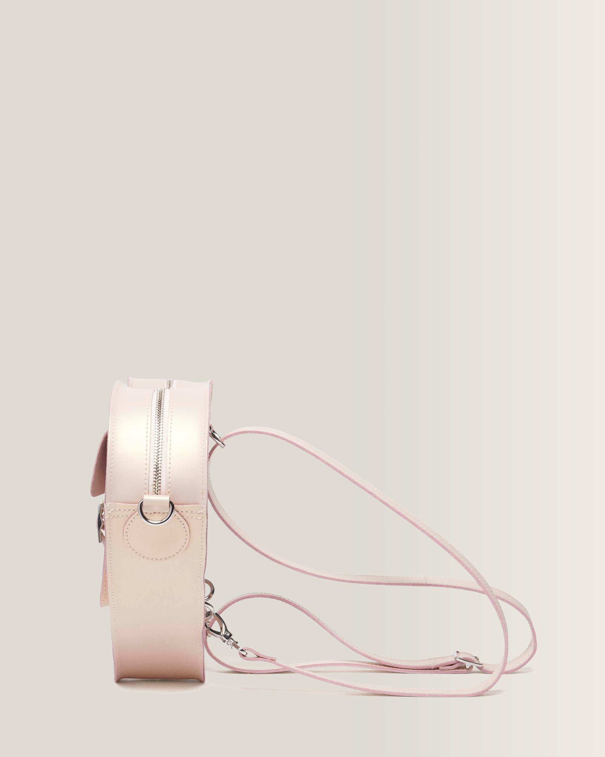 Metallic Shift Leather Heart Shaped Bag