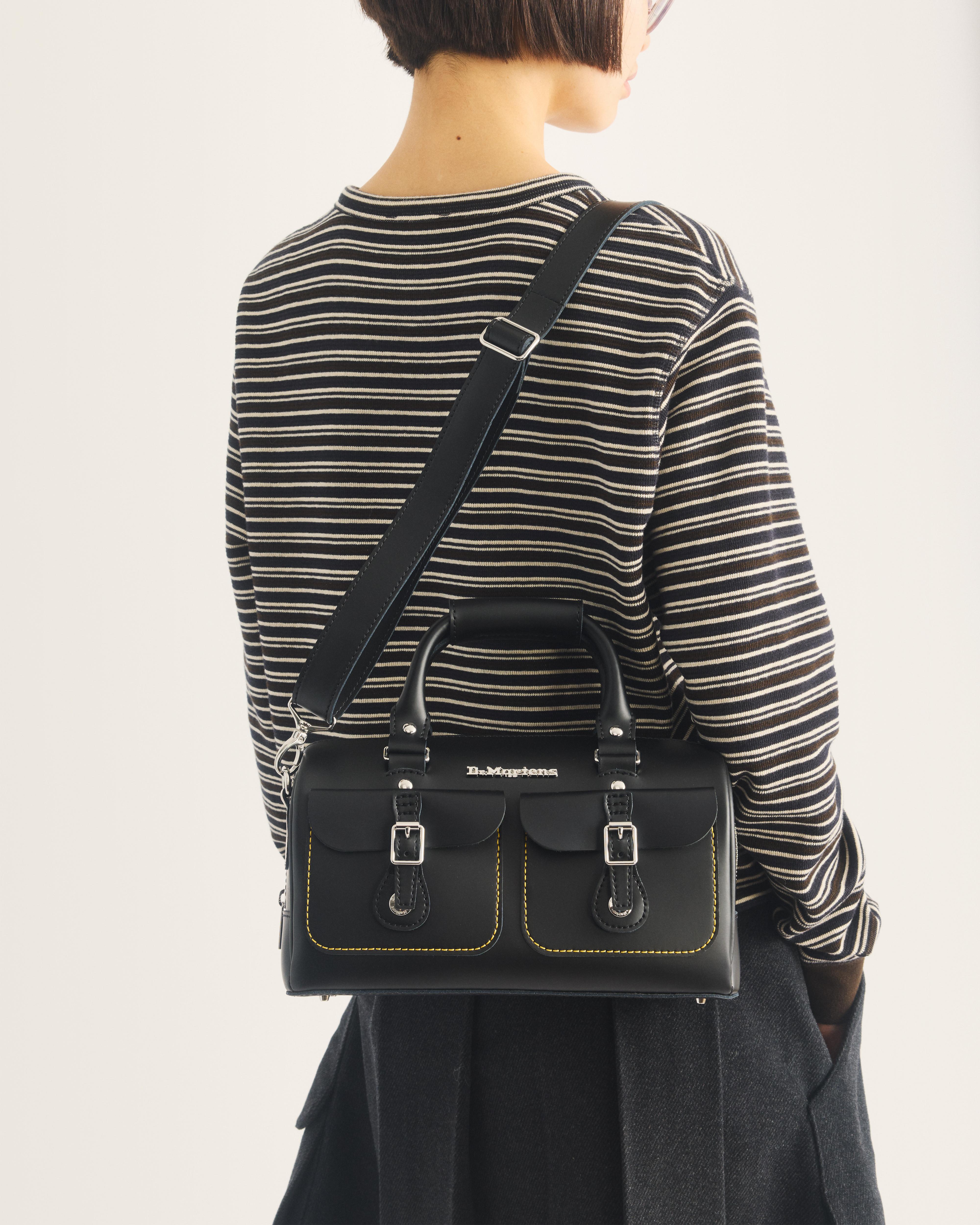 Kiev Leather Top Handle Bag in Black | Dr. Martens™