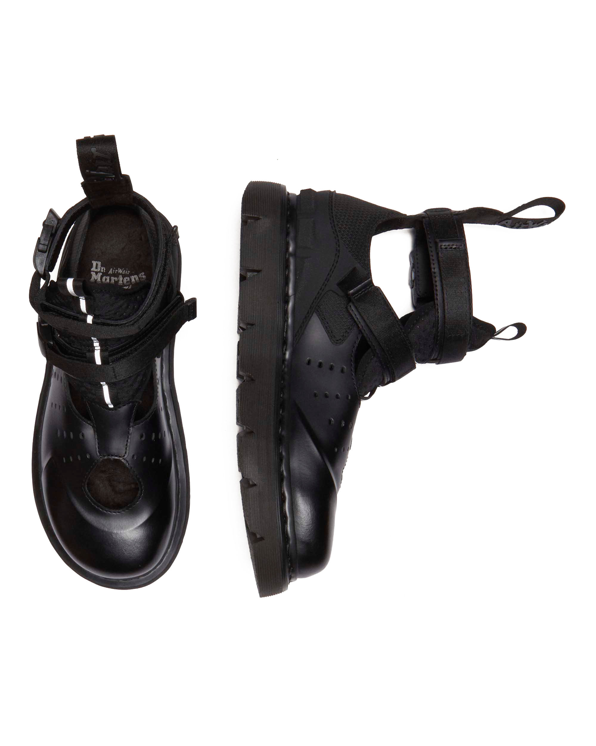 VENT XX01 leather gladiator sandal in Black | Dr. Martens™