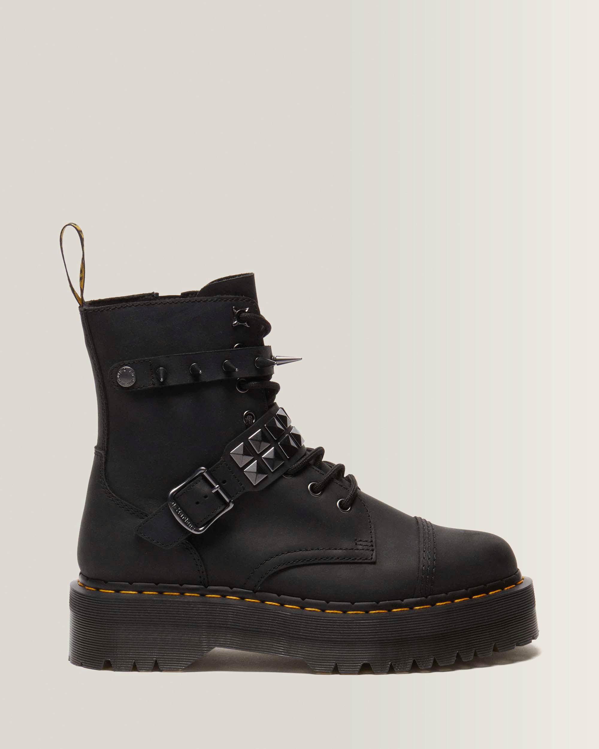 Jadon Spike Leather Platform Laarzen