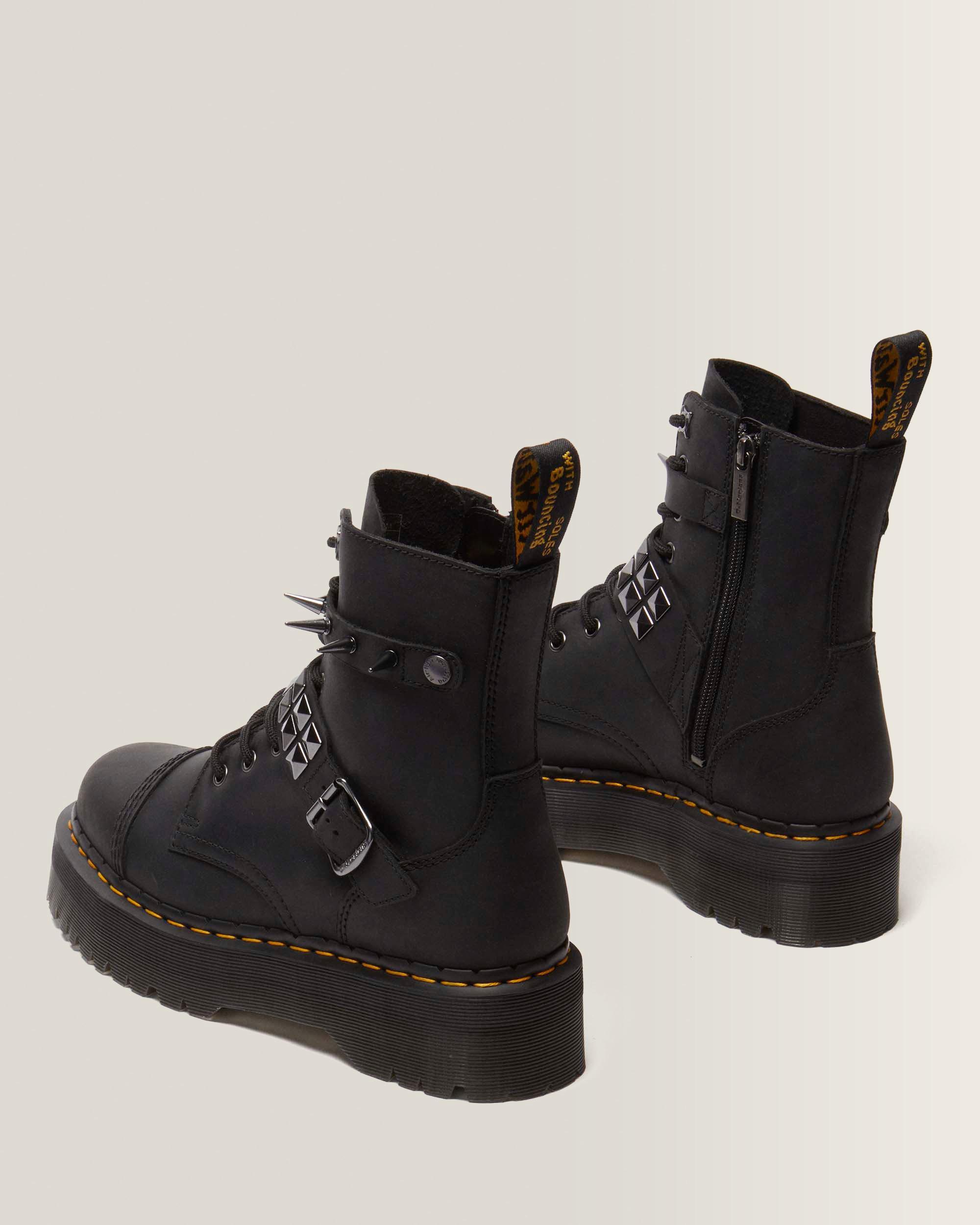Jadon Spike Leather Platform Laarzen