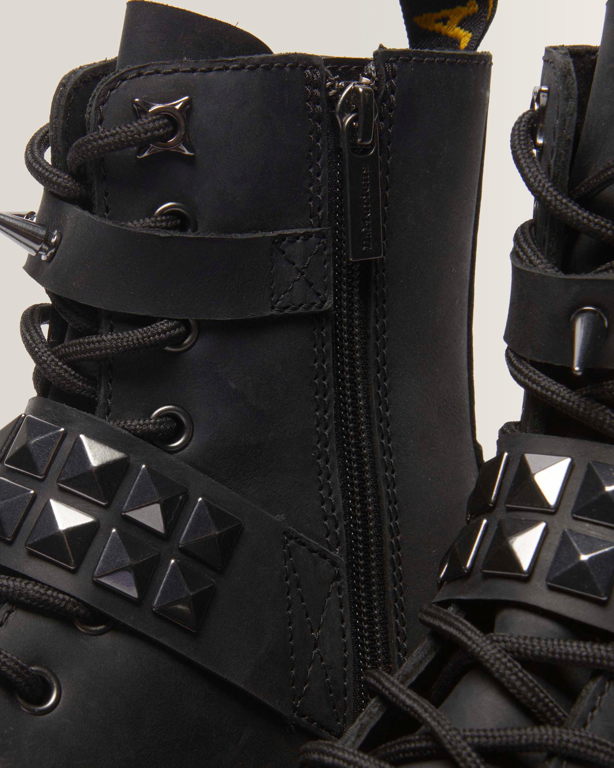 Jadon Spike Leather Platform Laarzen
