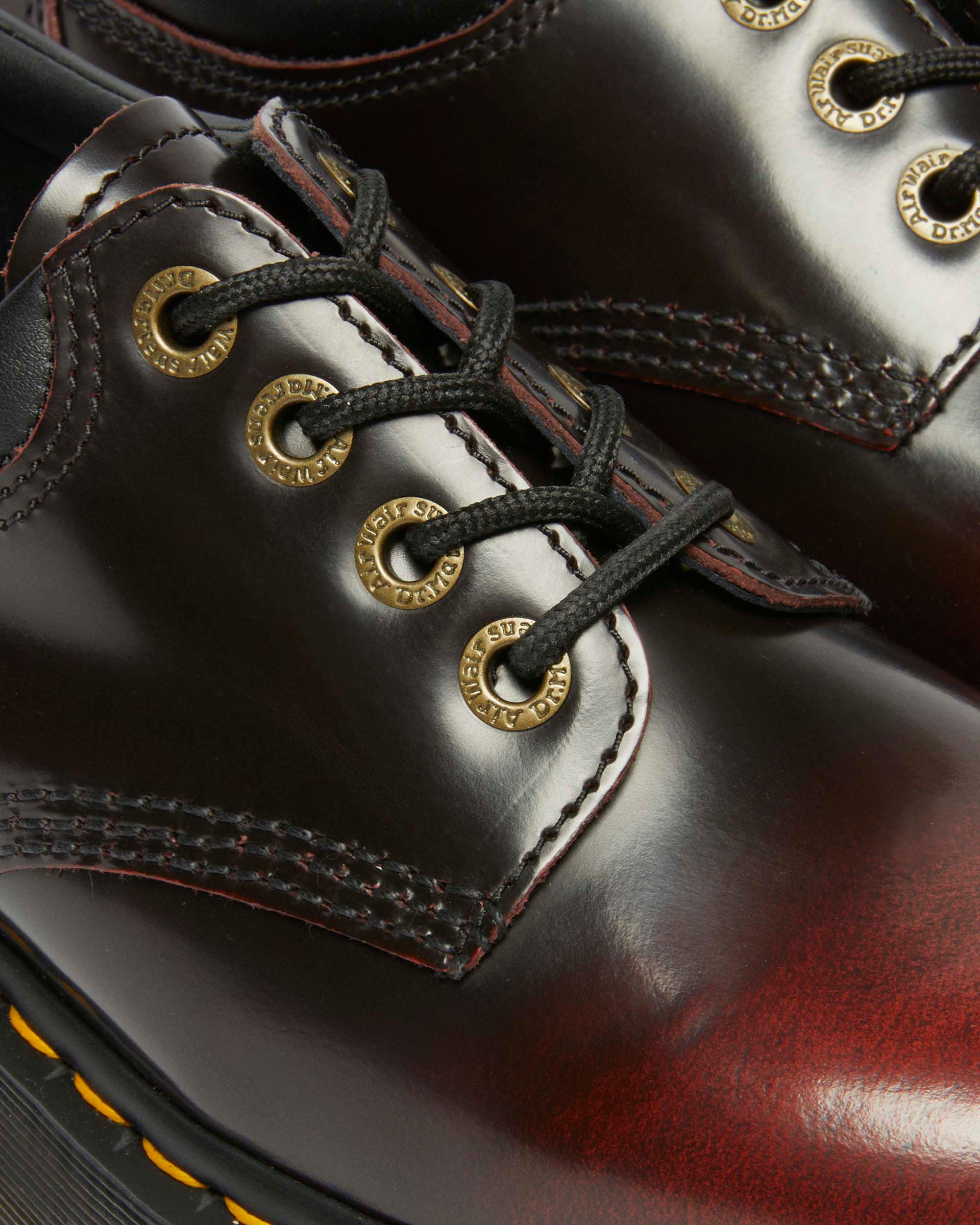 8053 Quad Arcadia Leather Platform Shoes in CHERRY RED | Dr. Martens™
