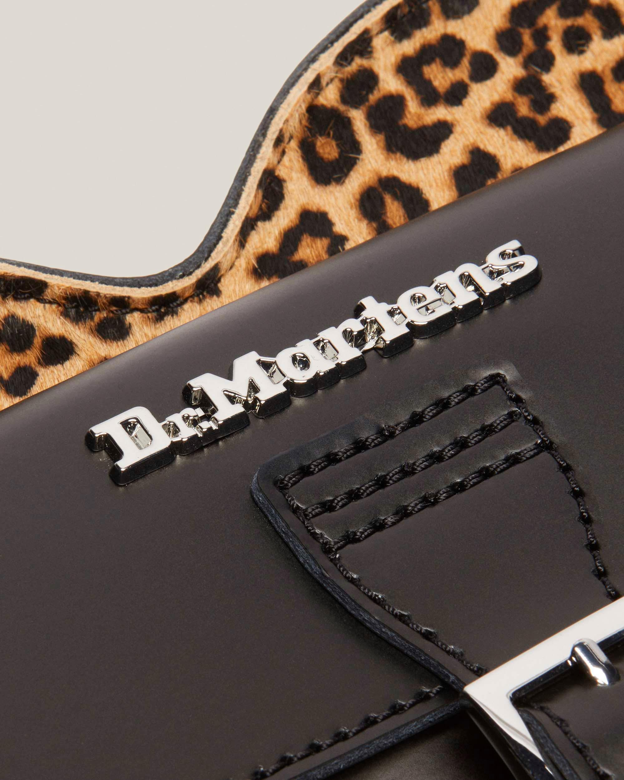 Bolso corazón de piel Kiev y Hair-On con estampado de leopardo 