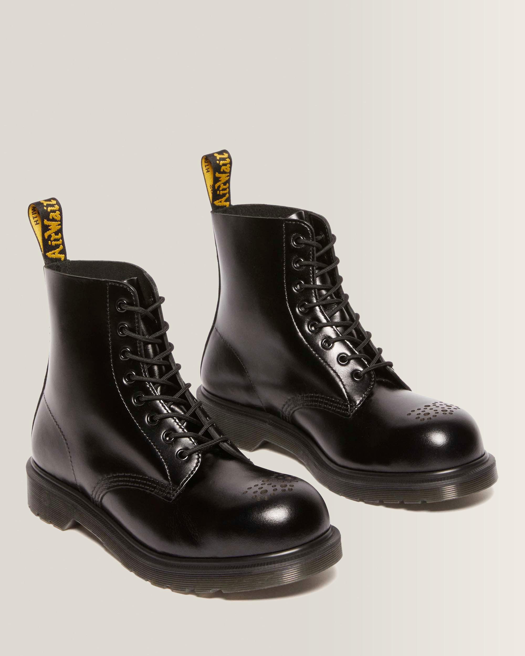 1461 Analine Leder Stiefel mit Stahlkappe