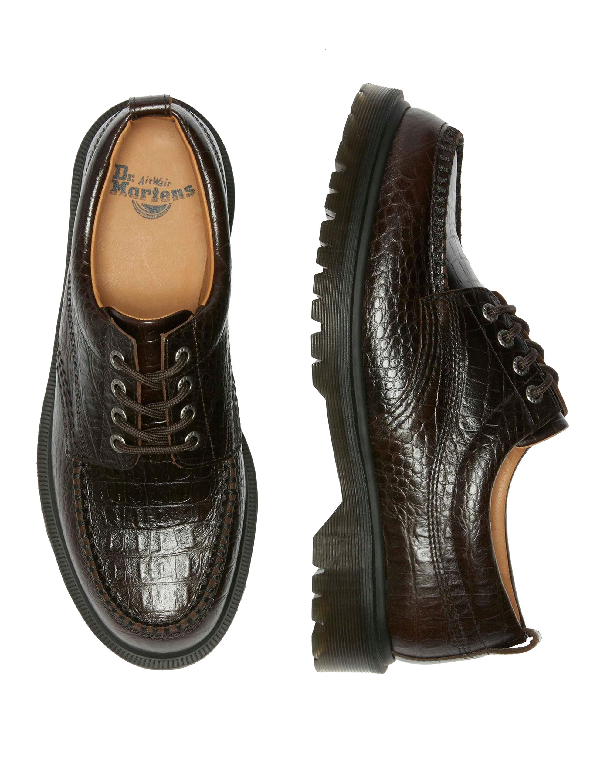 Chaussures Lowell en cuir Analine crocodile à bout mocassin