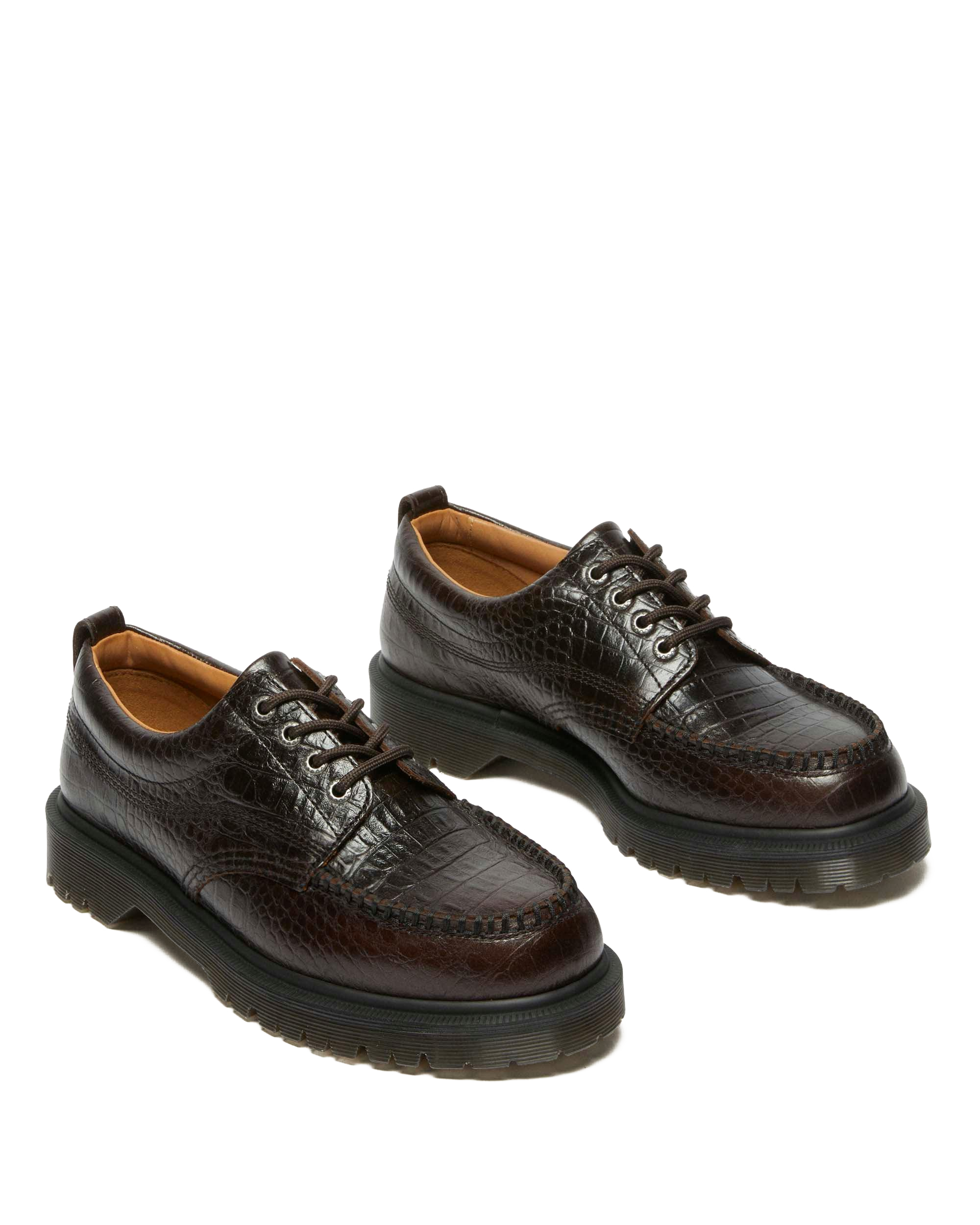 Chaussures Lowell en cuir Analine crocodile à bout mocassin