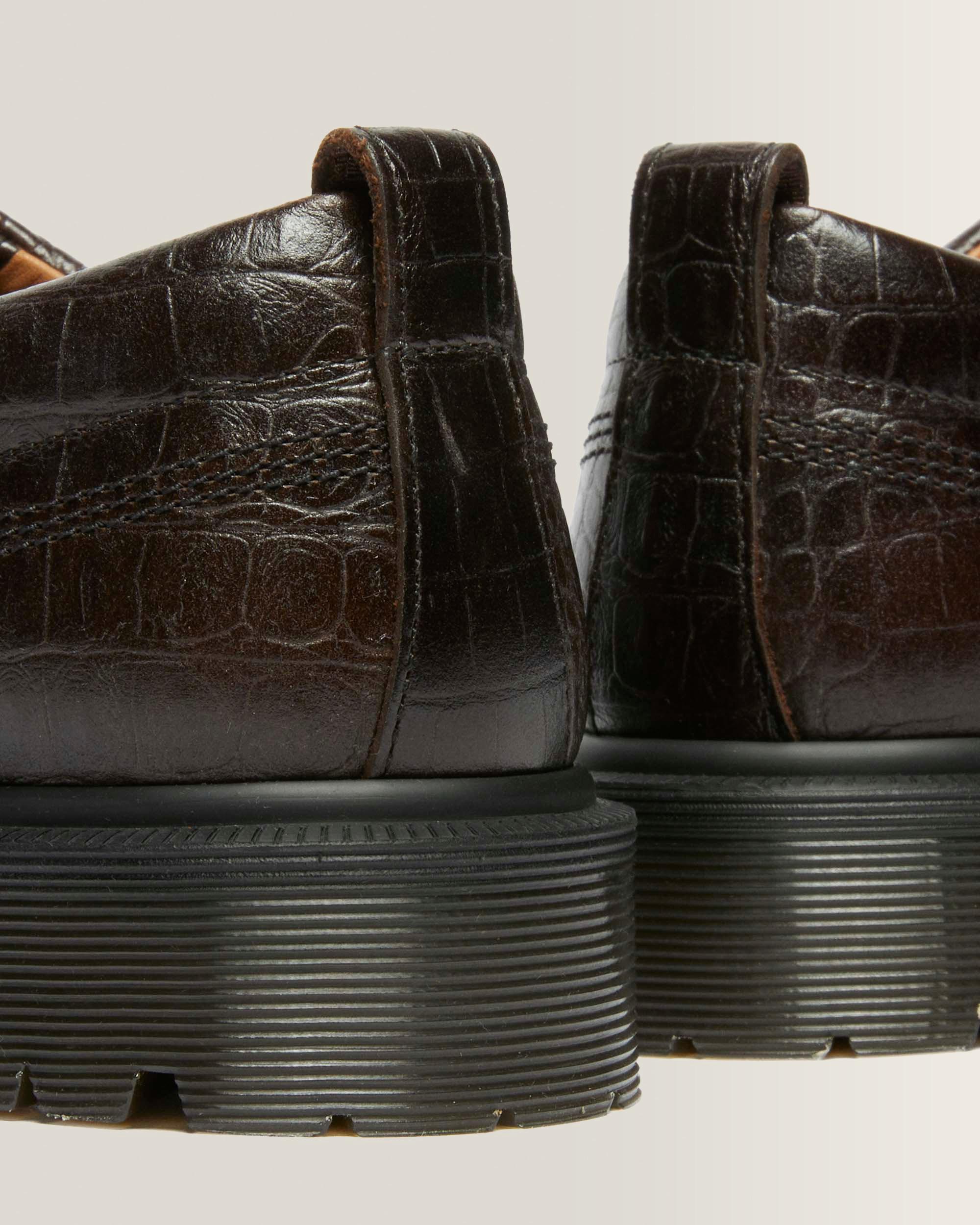 Chaussures Lowell en cuir Analine crocodile à bout mocassin
