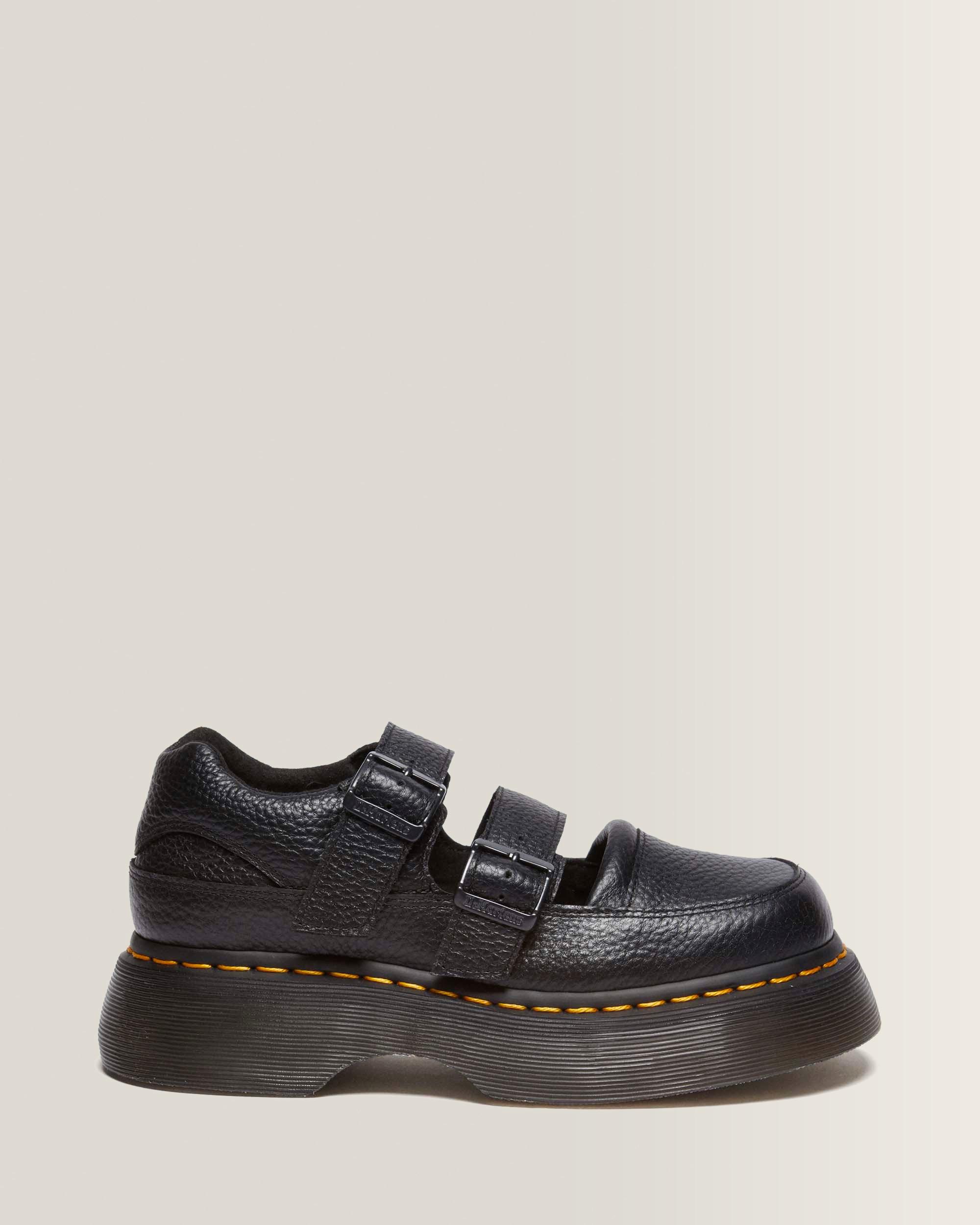 Dr. Martens BUZZ メリージェーン　UK5 Buzz Milled Nappa Leather Mary Jane Shoes in Black Milled Nappa