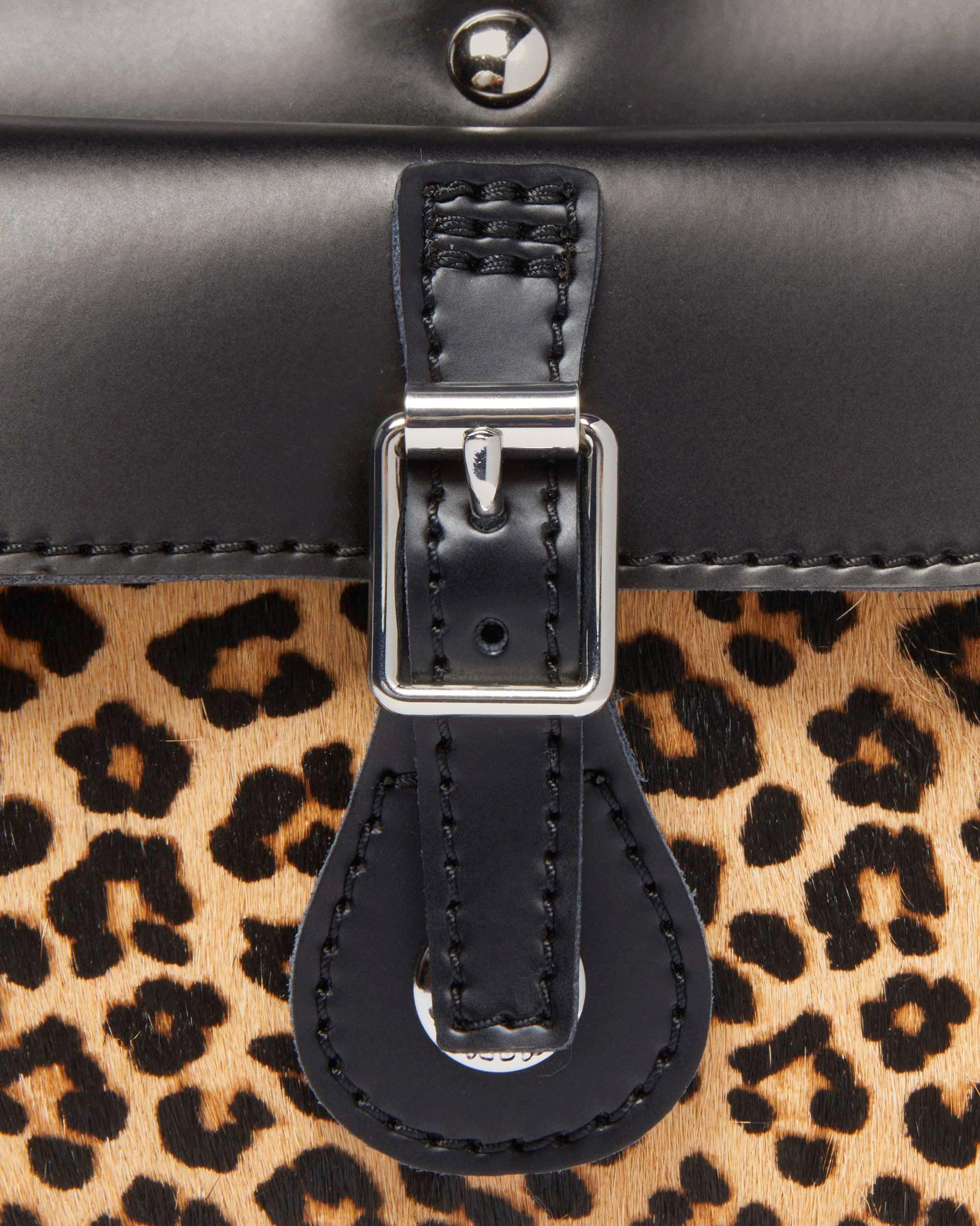 Bolso de Hair-On con estampado de leopardo y asas   