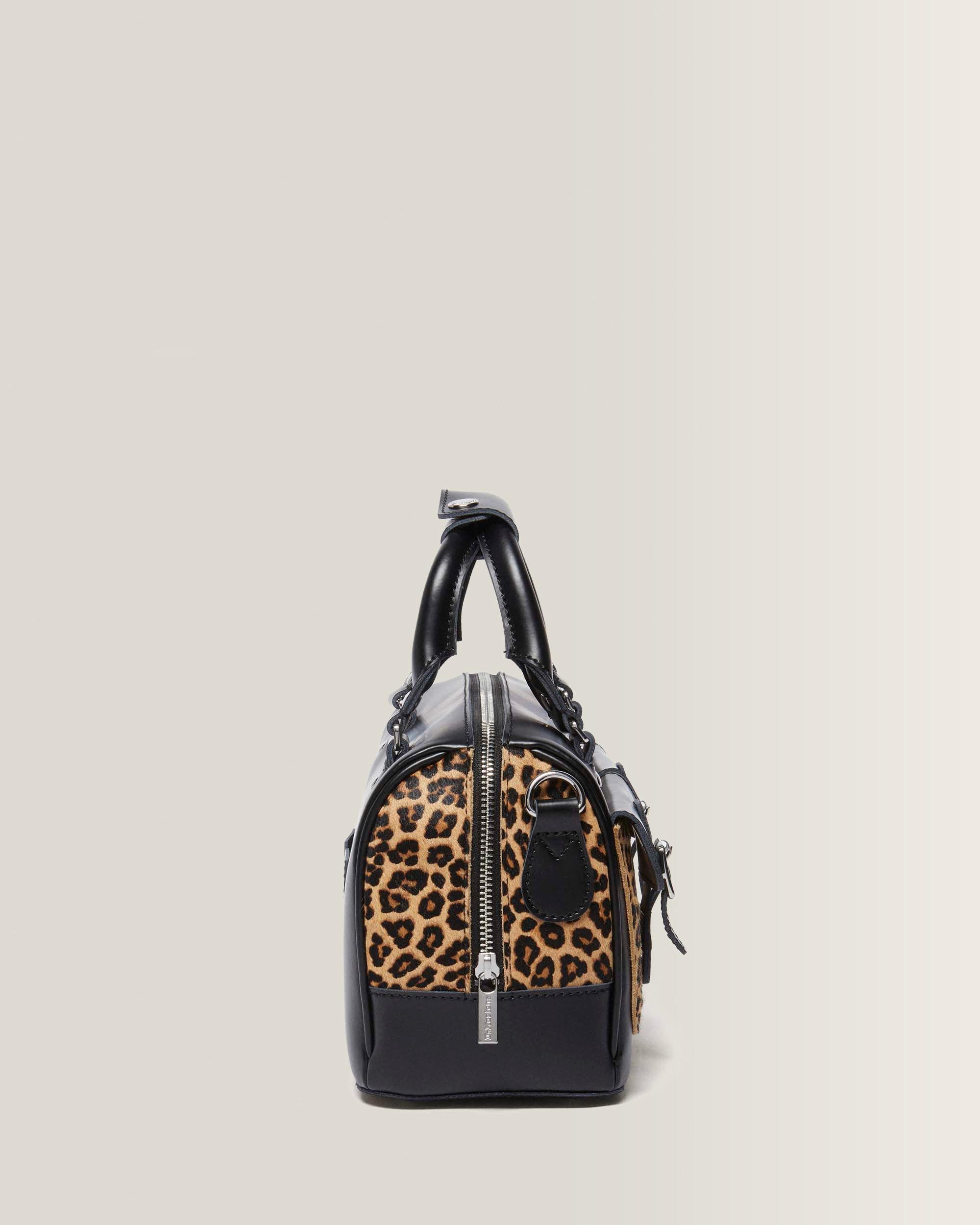 Bolso de Hair-On con estampado de leopardo y asas   
