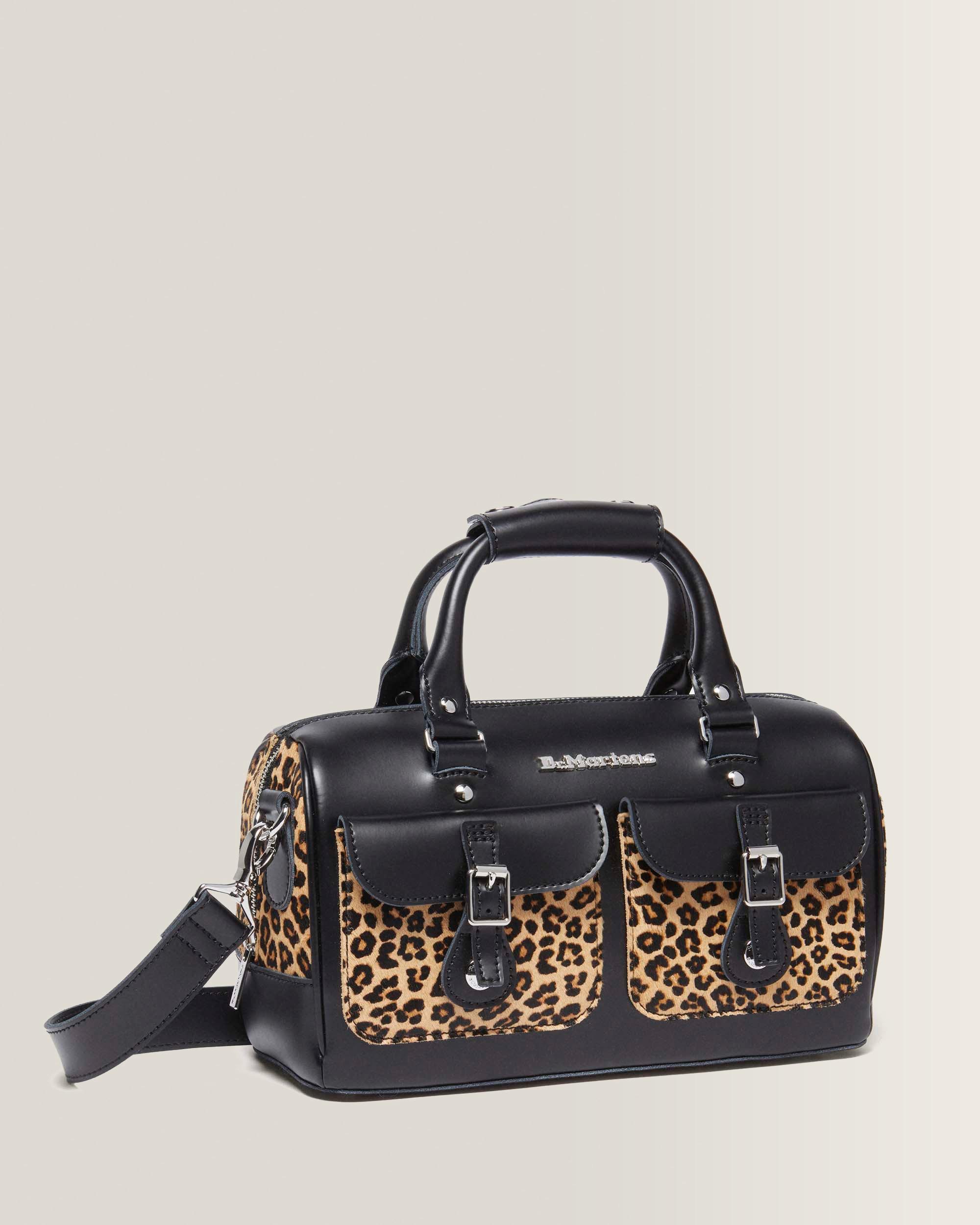 Bolso de Hair-On con estampado de leopardo y asas   