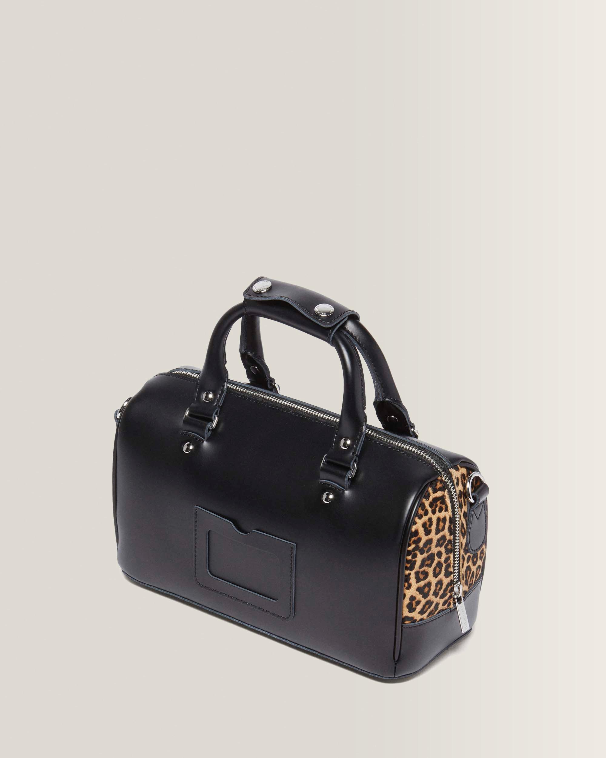 Bolso de Hair-On con estampado de leopardo y asas   