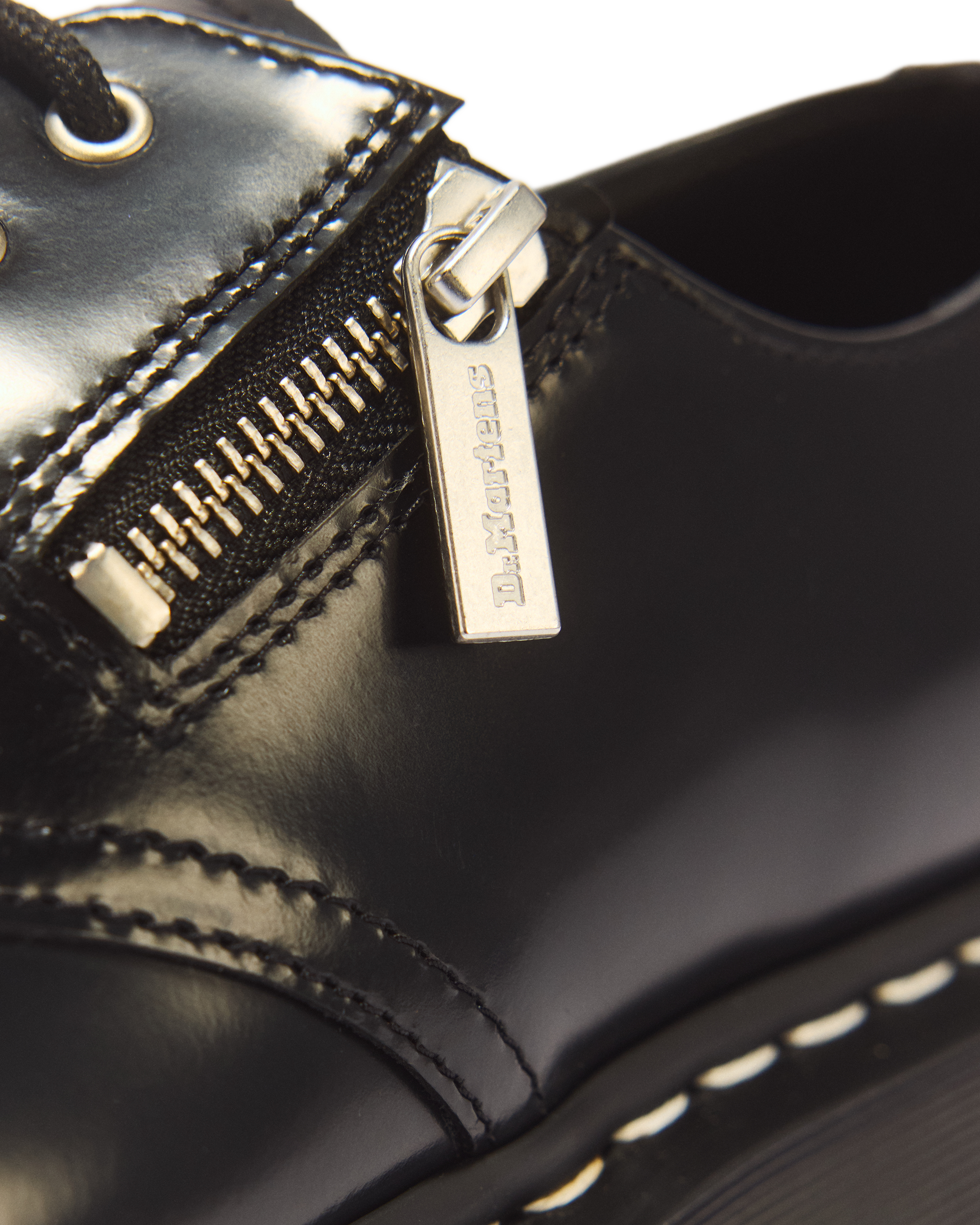 1461 Lace and zip Smooth leather shoes in BLACK | Dr. Martens™
