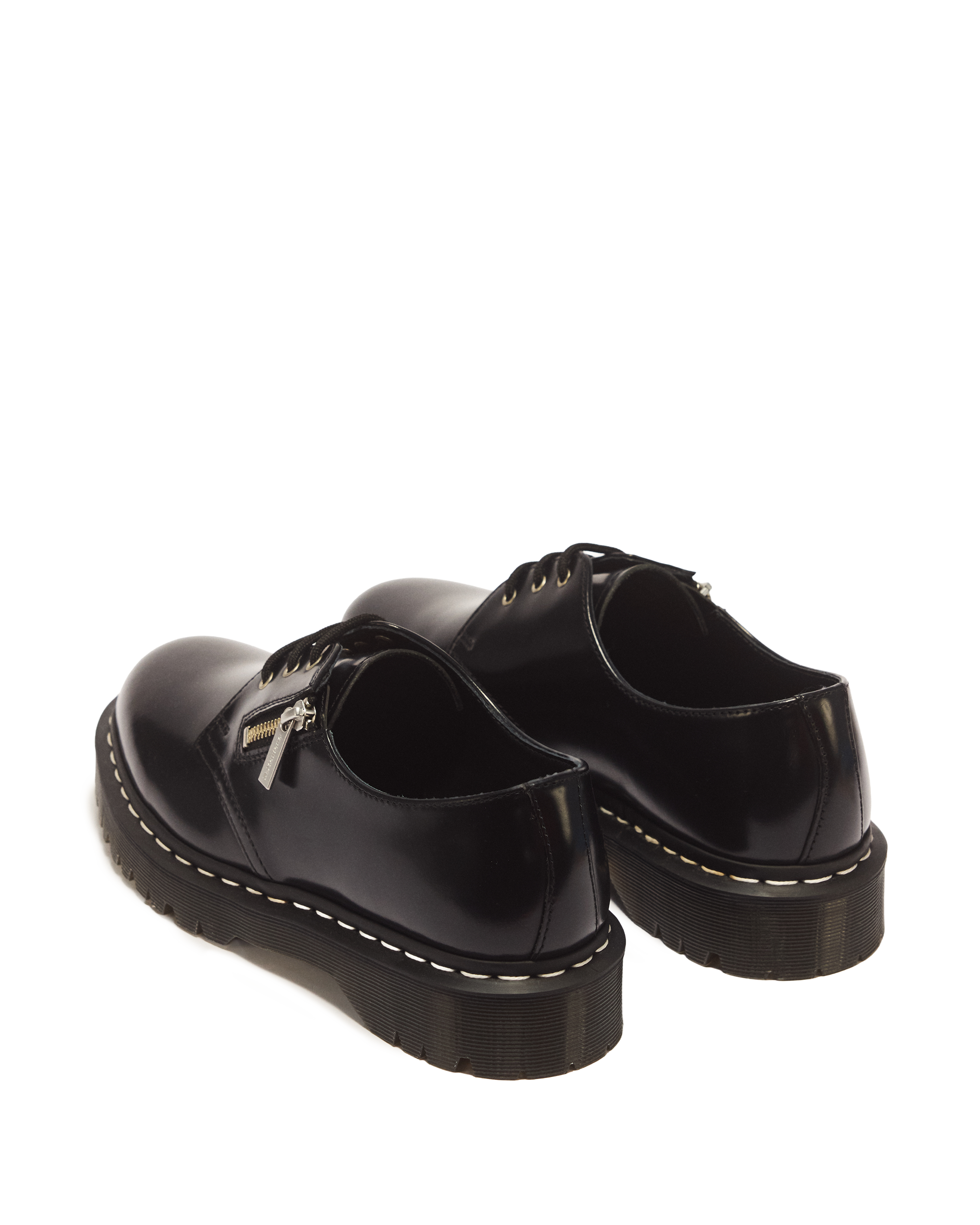 1461 Lace and zip Smooth leather shoes in BLACK | Dr. Martens™