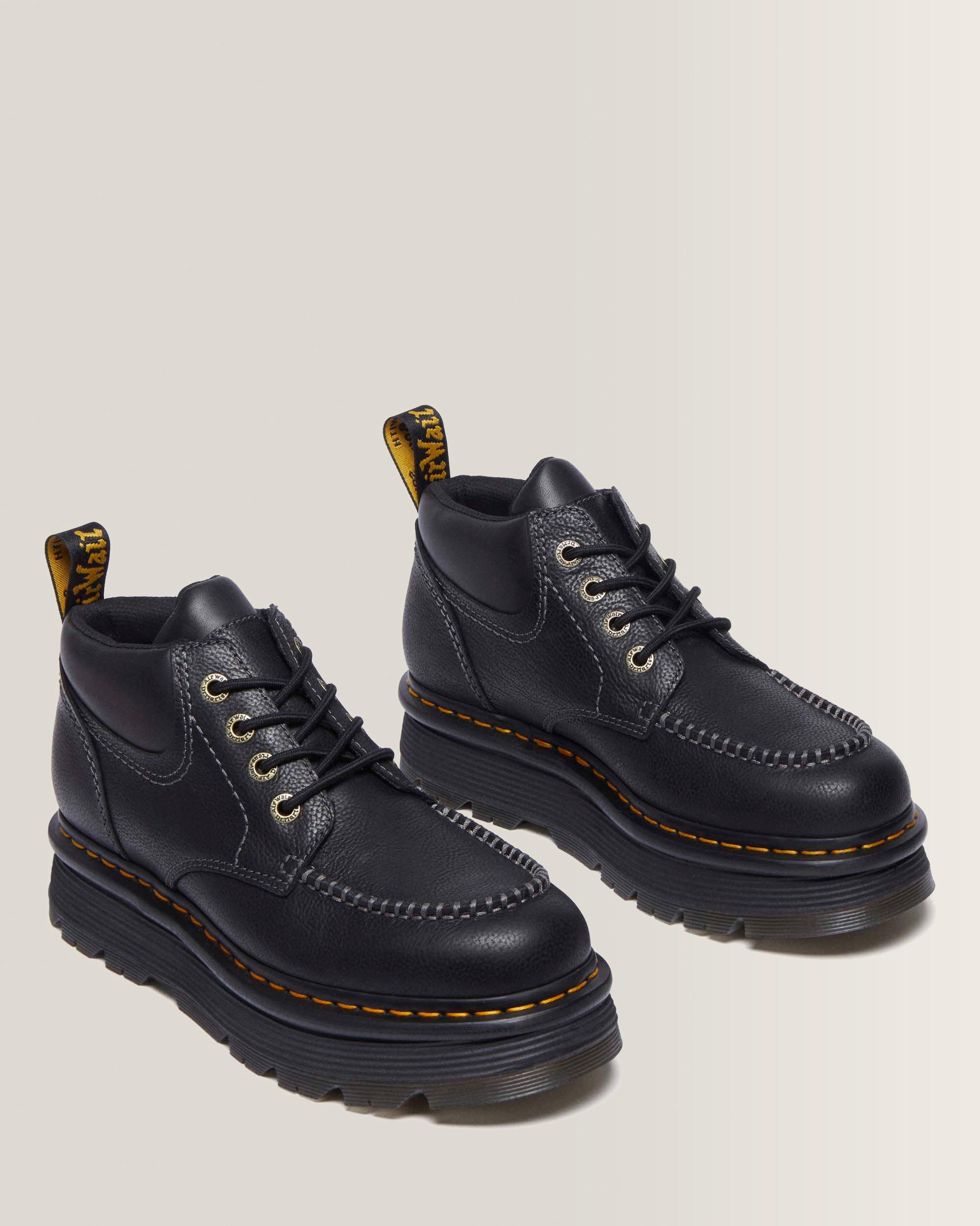 Zebzag Leder Casual 4-Ösen Schnürstiefel