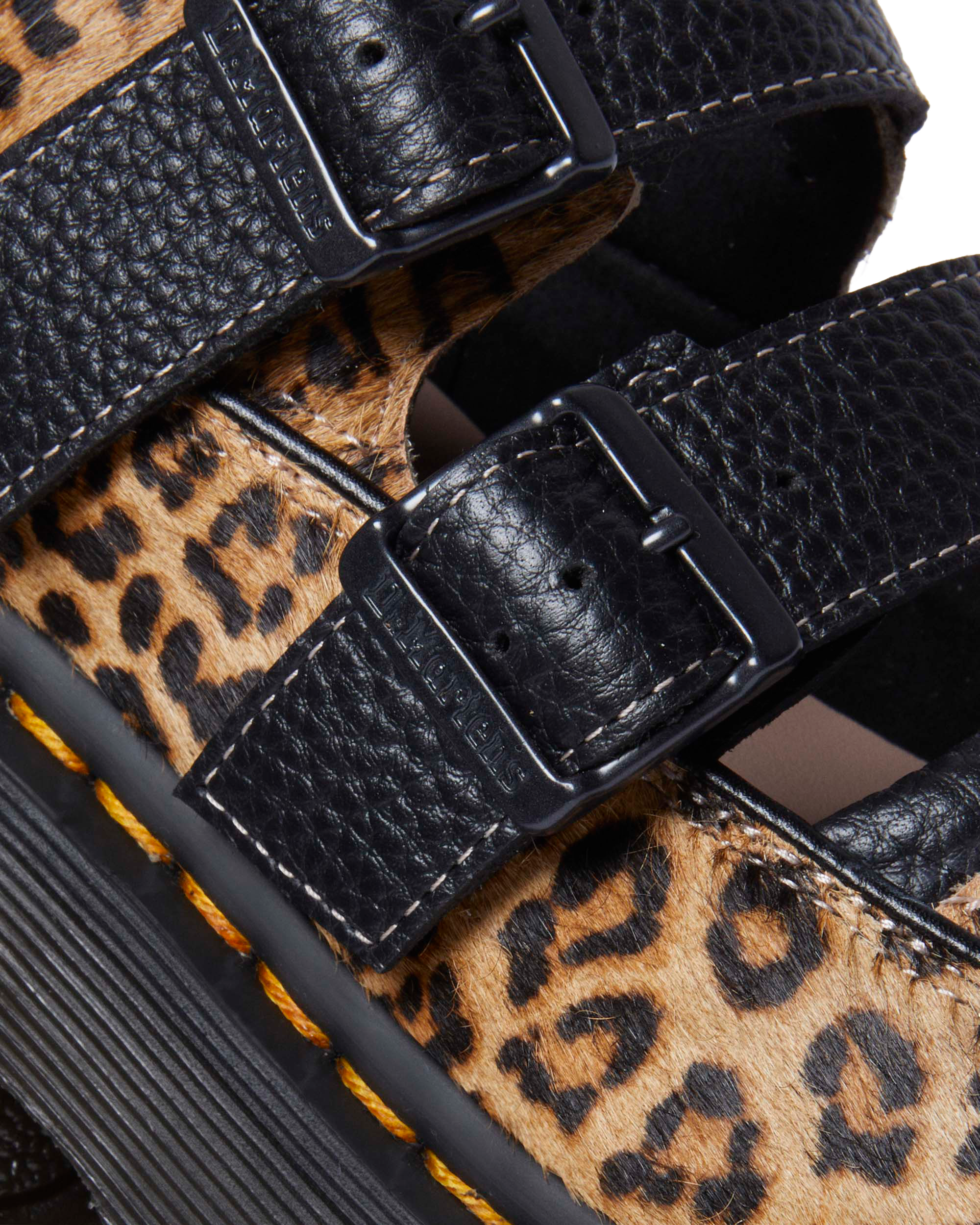 Женские балетки Dr. Martens Buzz leopard Mary Jane, цвет: Рыжевато-коричневый — фото 2