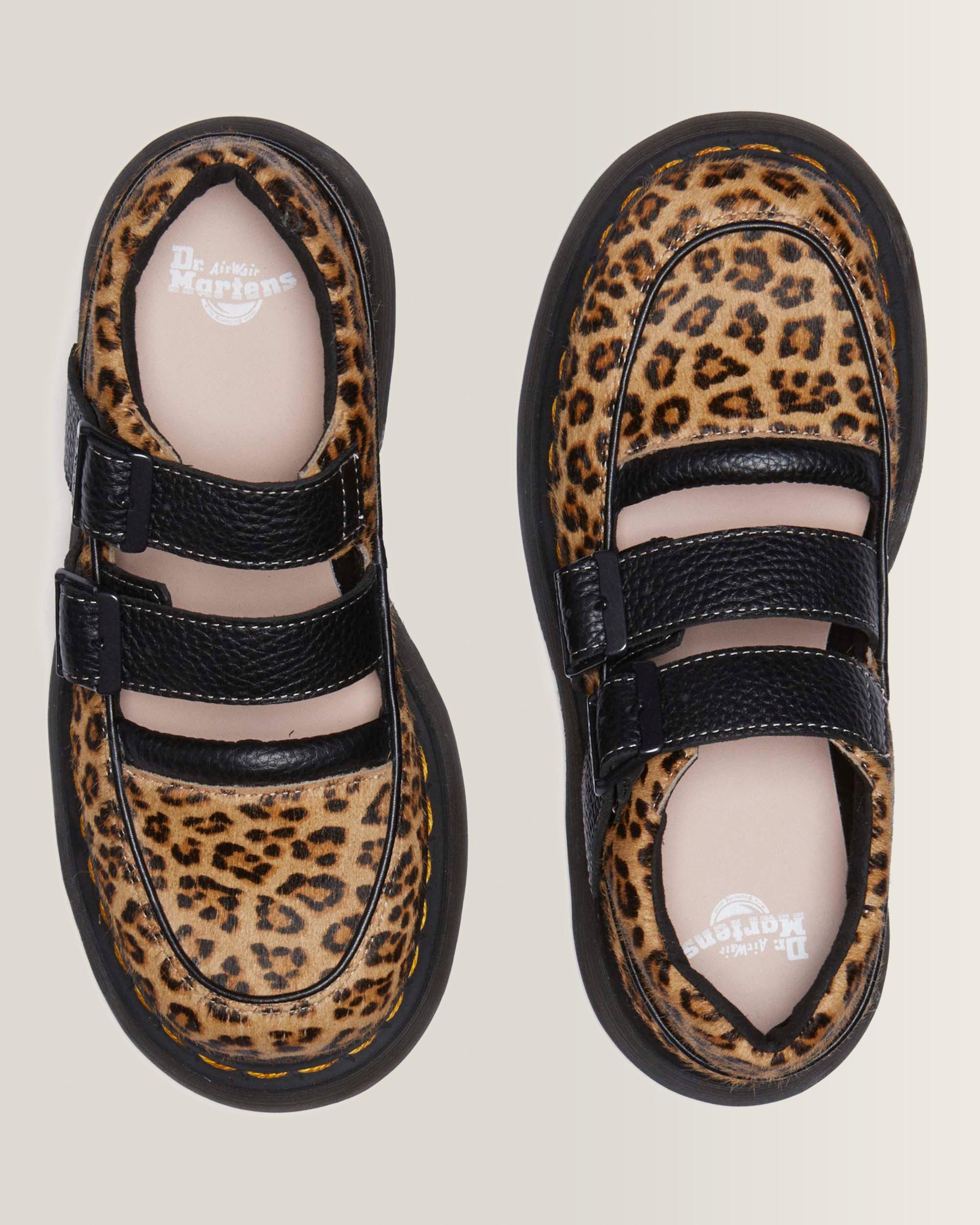 Buzz Leopard Mary Jane Shoes in Light Tan | Dr. Martens™