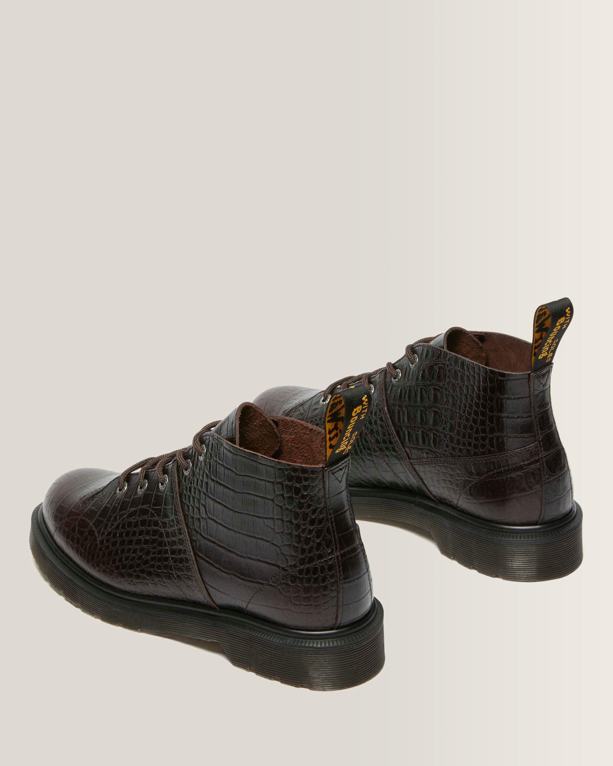 Church Crocodile Analine Leather Ankle Boots
