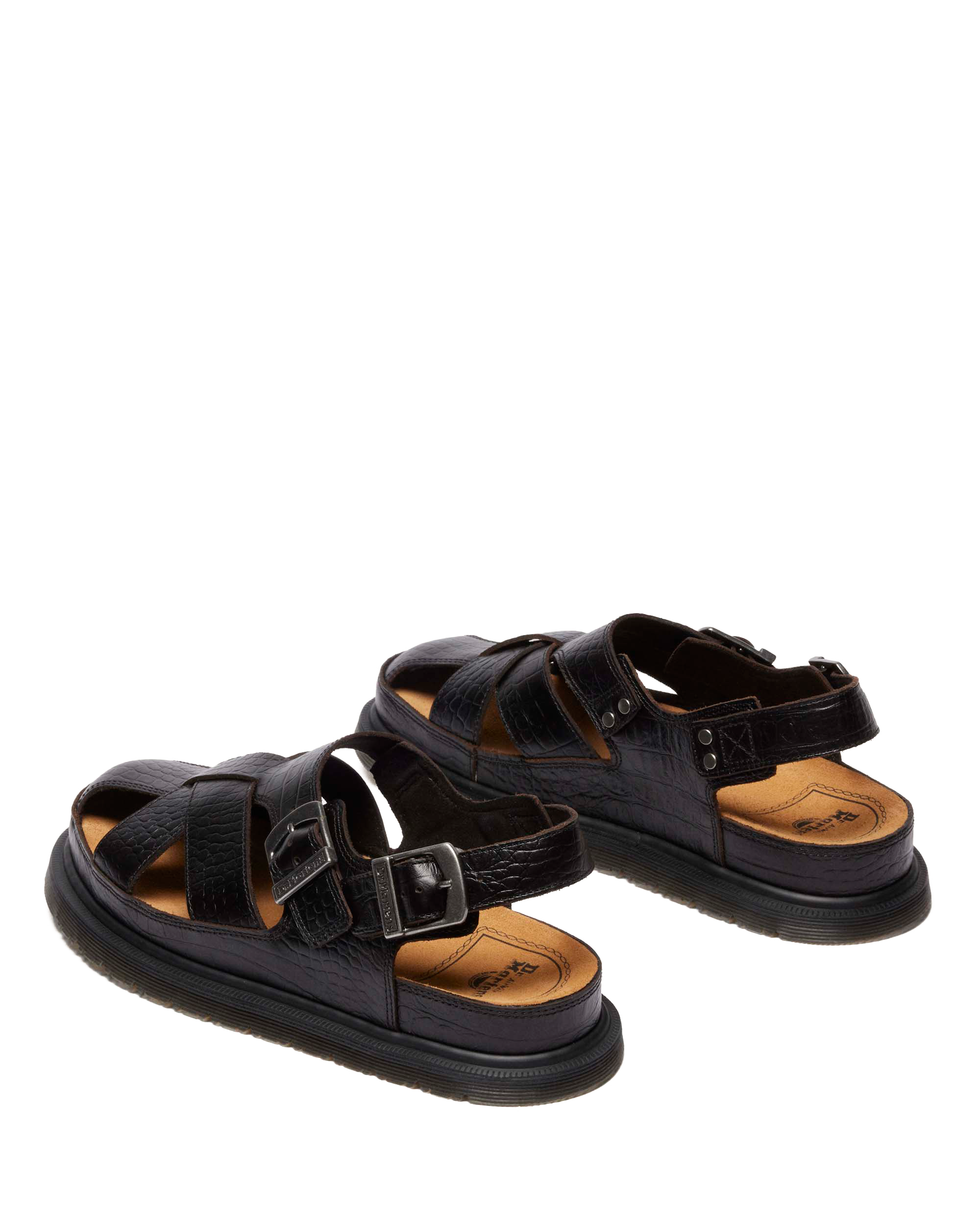 Мужские сандалии Dr. Martens Fisherman Crocodile Analine Leather, цвет: Тёмный коричневый — фото 5