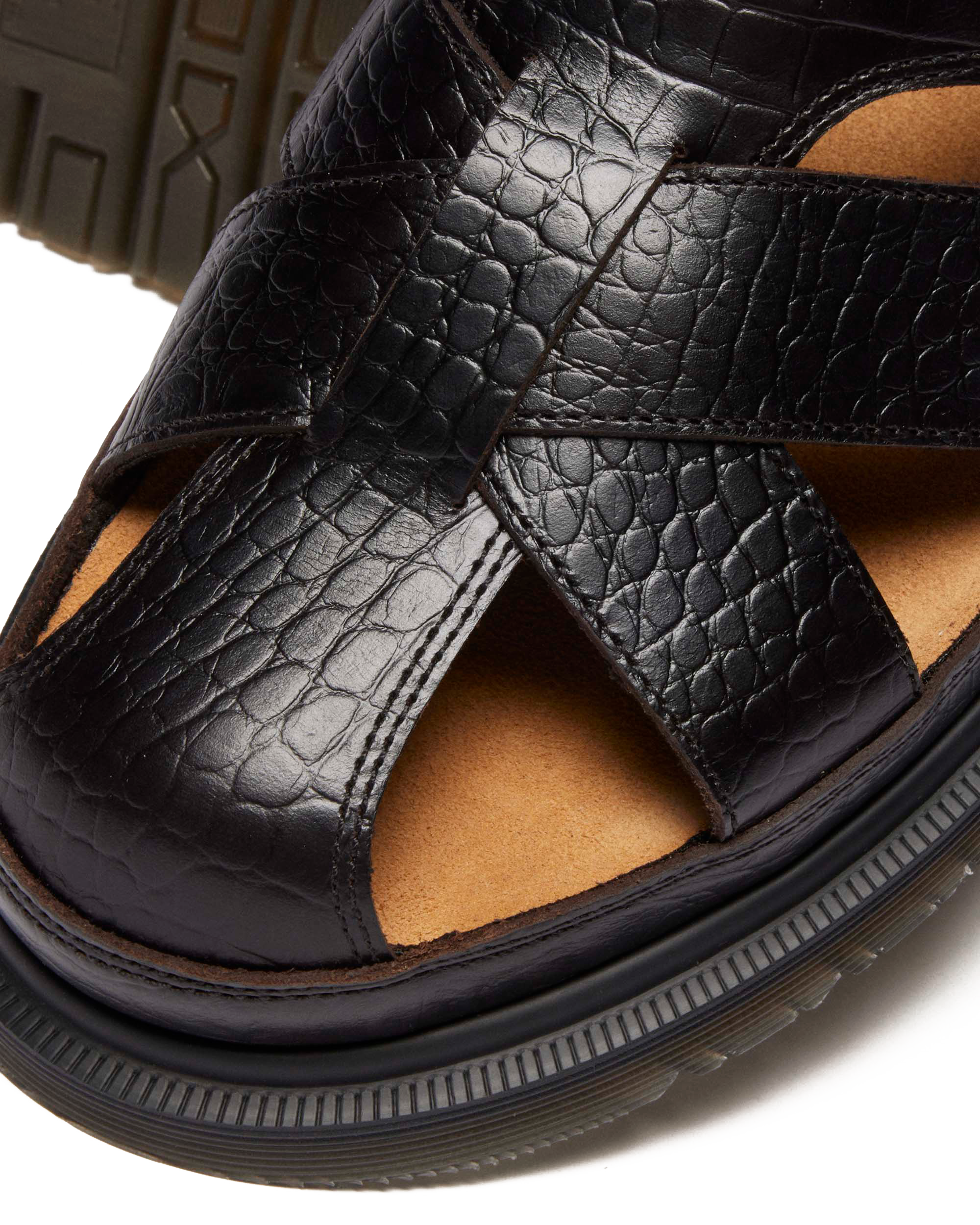 Мужские сандалии Dr. Martens Fisherman Crocodile Analine Leather, цвет: Тёмный коричневый — фото 7