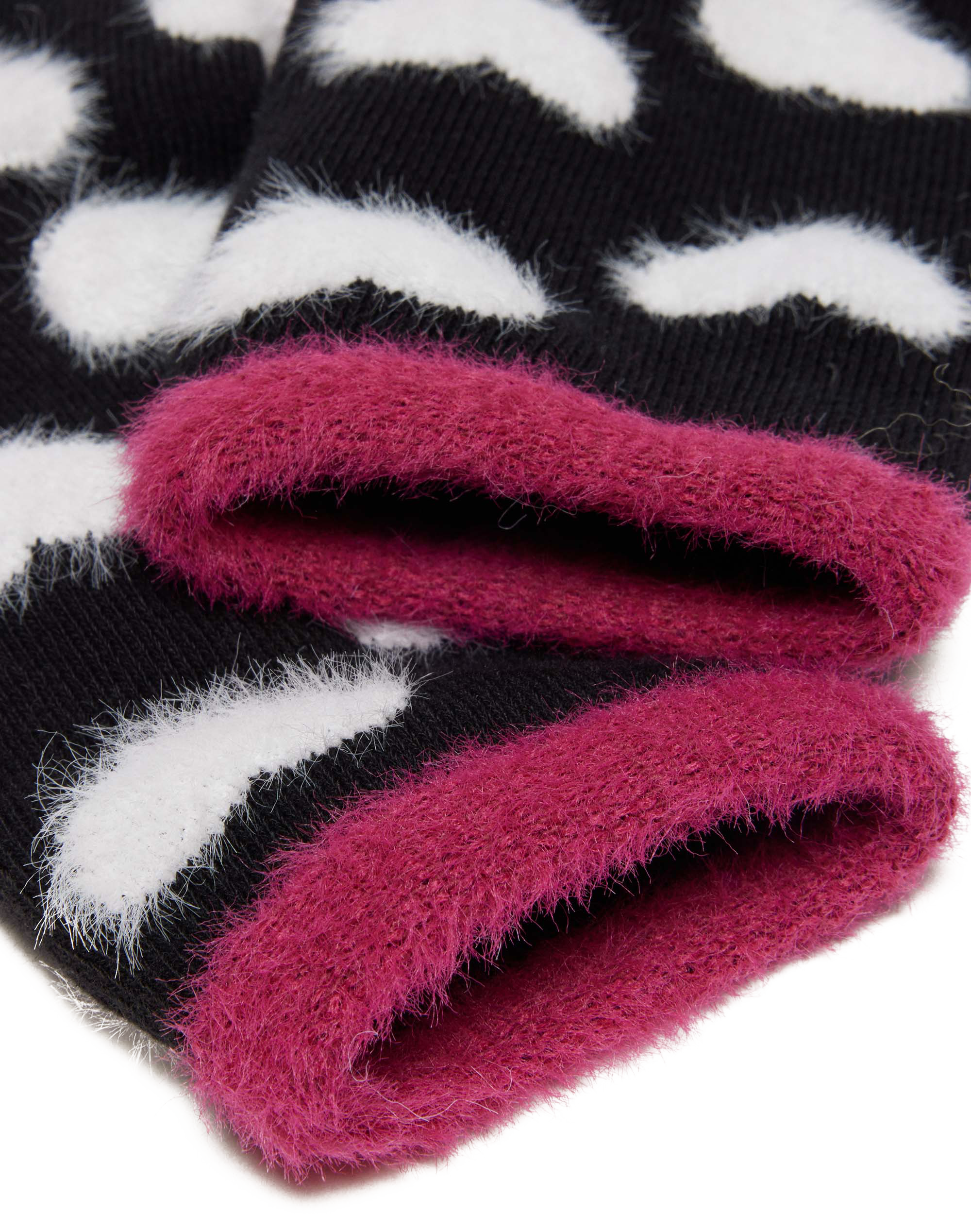 FAUX FUR ORGANIC COTTON BLEND SOCKS