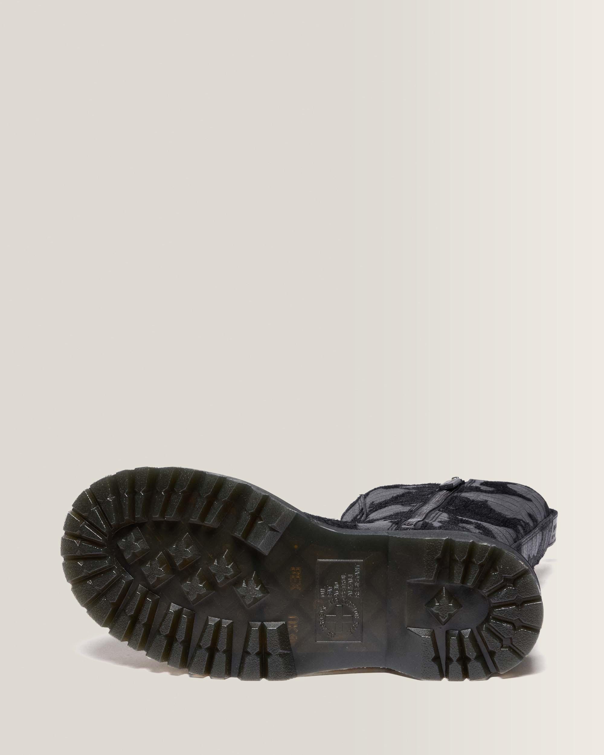 Botas Rejena de piel Croc Emboss y Hair On