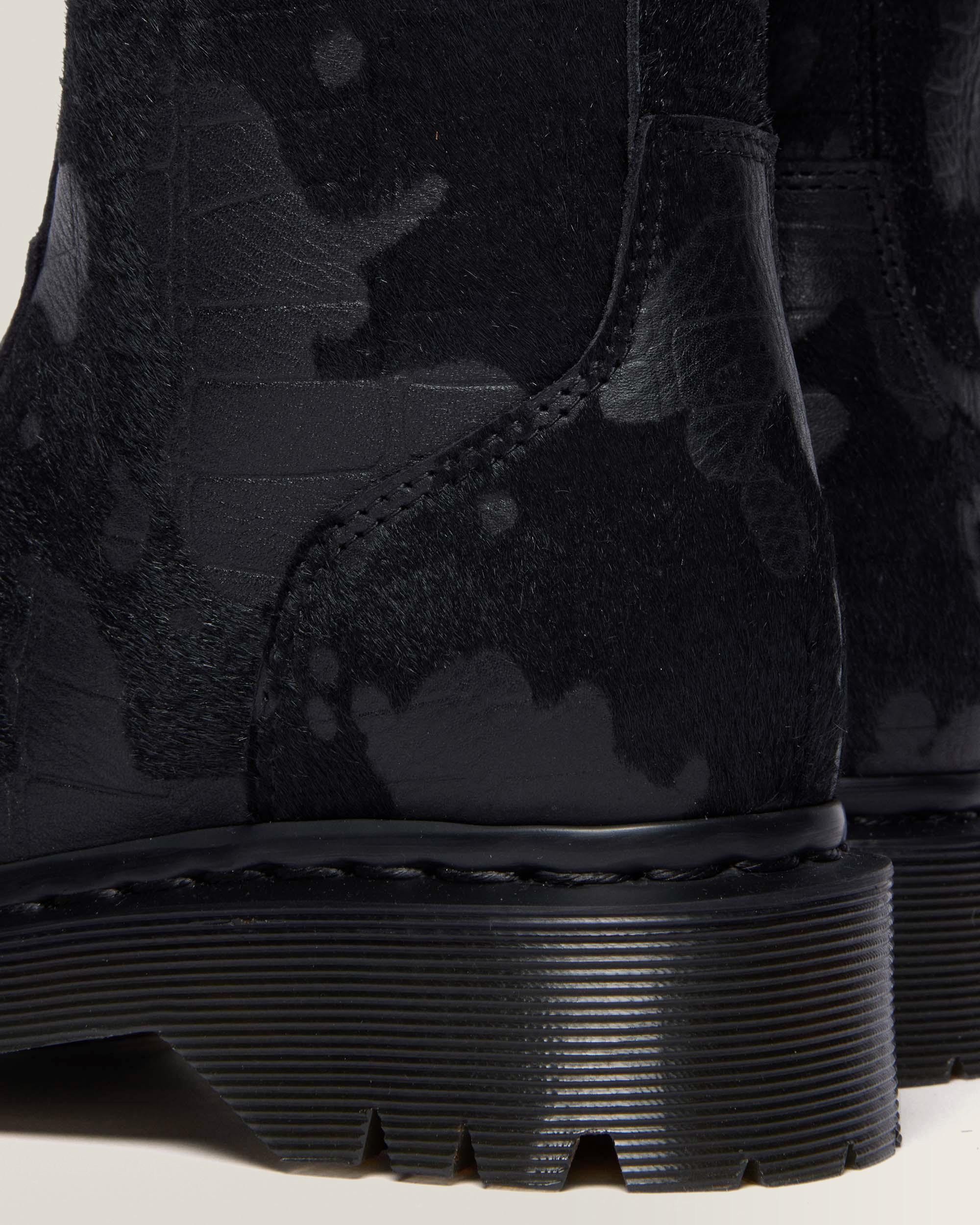 Botas Rejena de piel Croc Emboss y Hair On