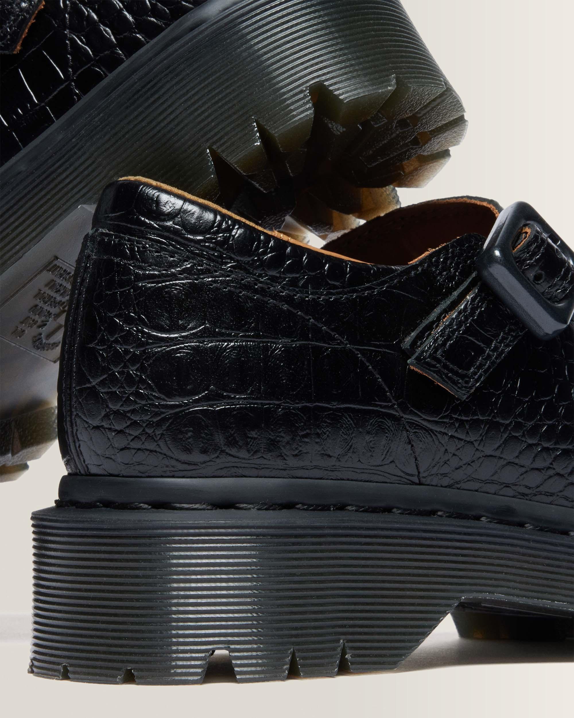 Merceditas Rejena de piel Croc Emboss
