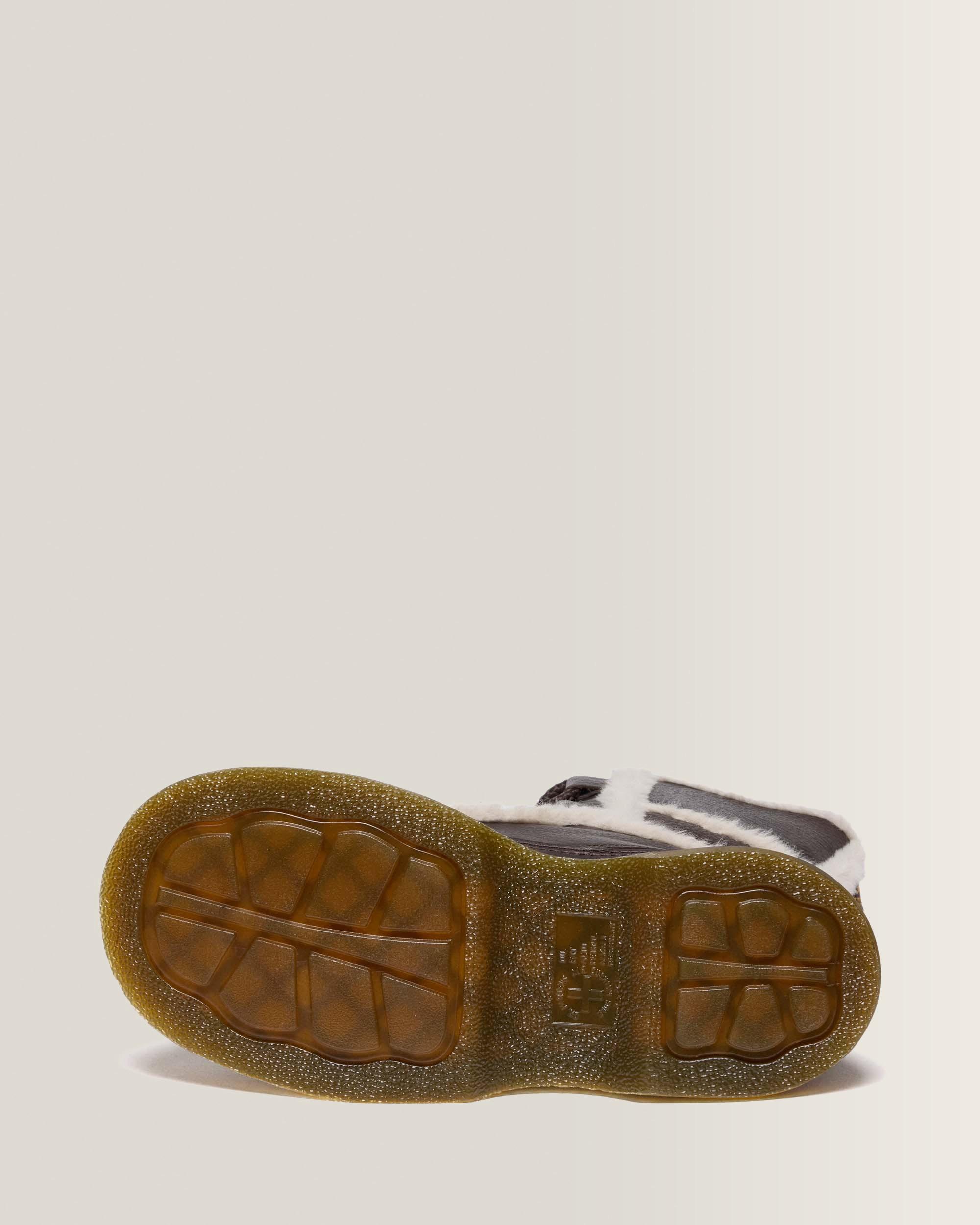 Buzz Lace Up Faux Fur Lined Grizzly Leather Boots