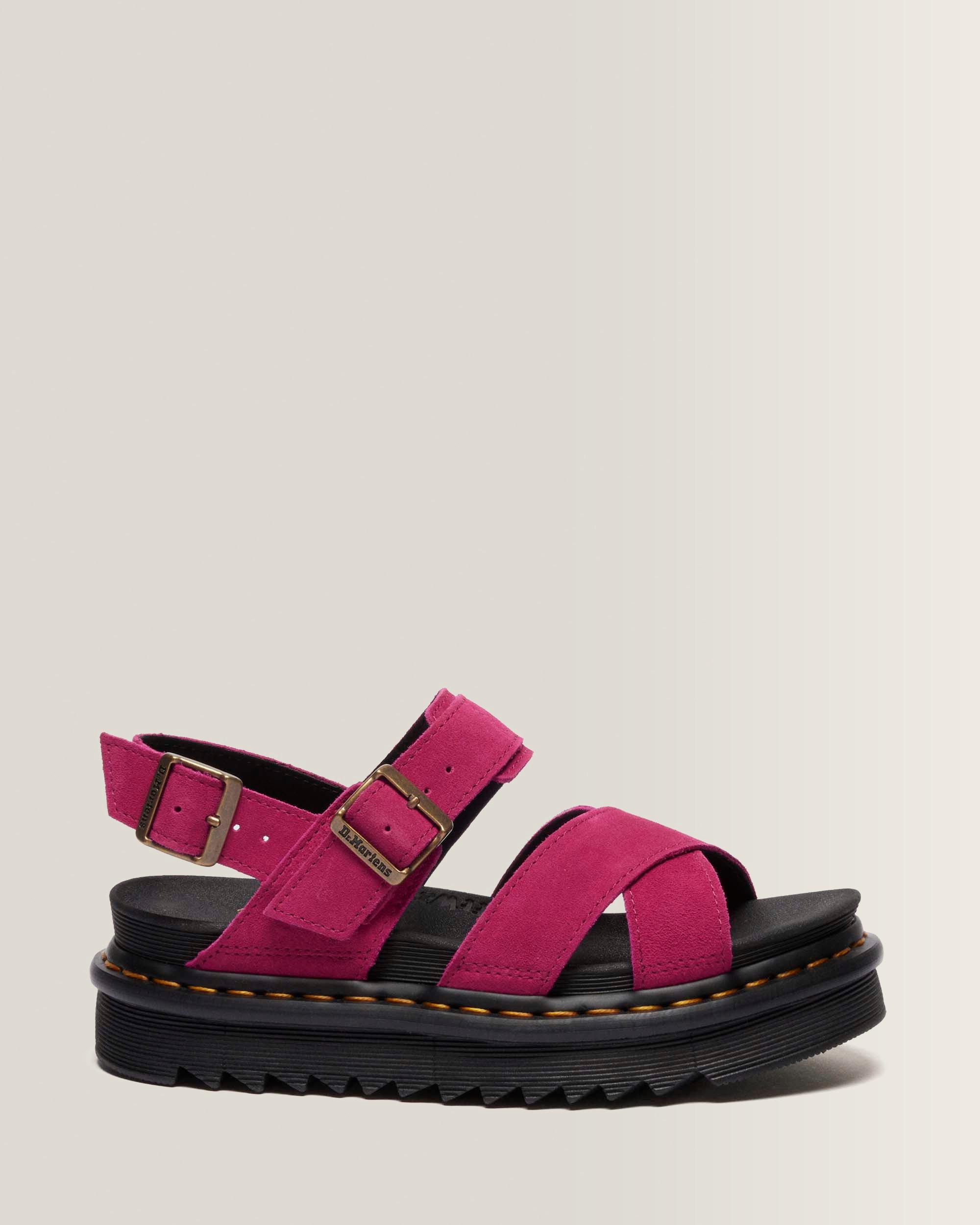 Dr. Martens ドクターマーチン　Voss Ⅱ Quad ピンク　24㎝ VOSS II SUEDE SANDALS in FUCHSIA PINK | Dr. Martens™