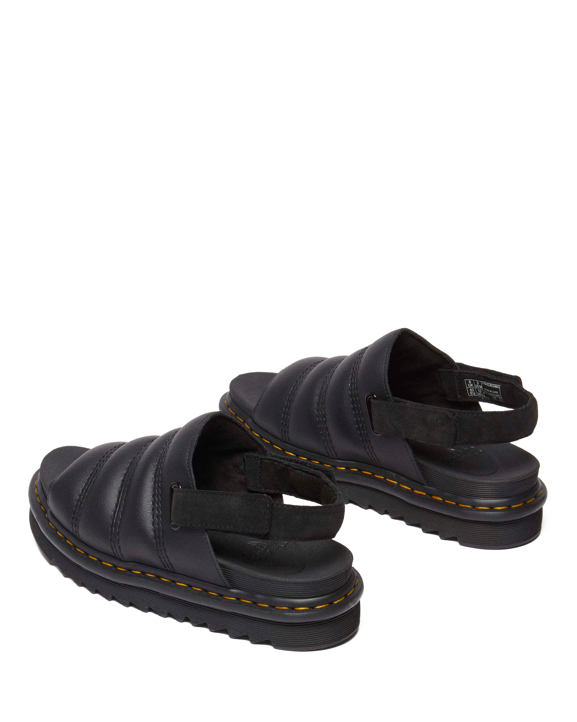Kole Athena leather strap sandals in BLACK | Dr. Martens™