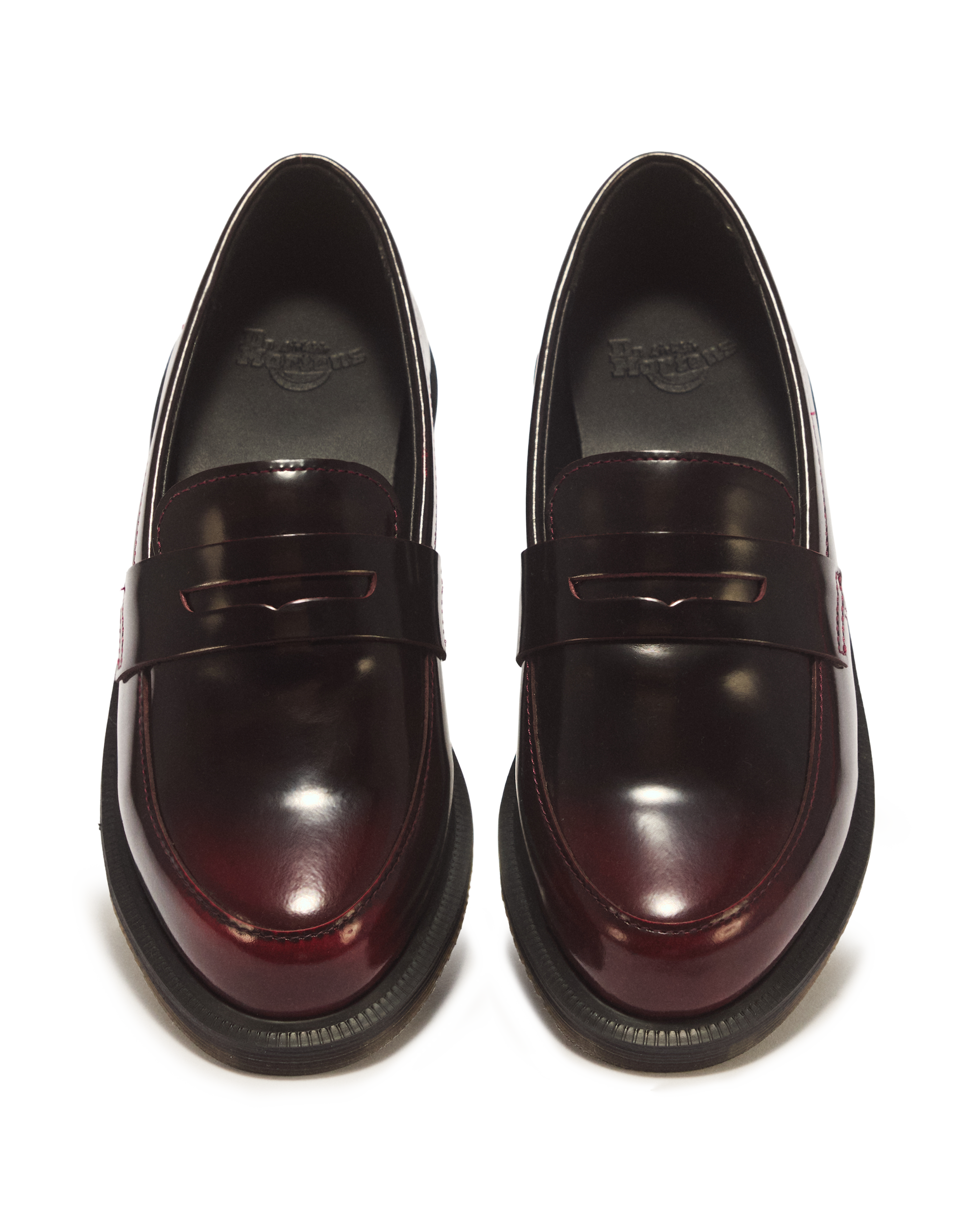 Temara Arcadia Leather Loafers in Cherry Red Arcadia | Dr. Martens™