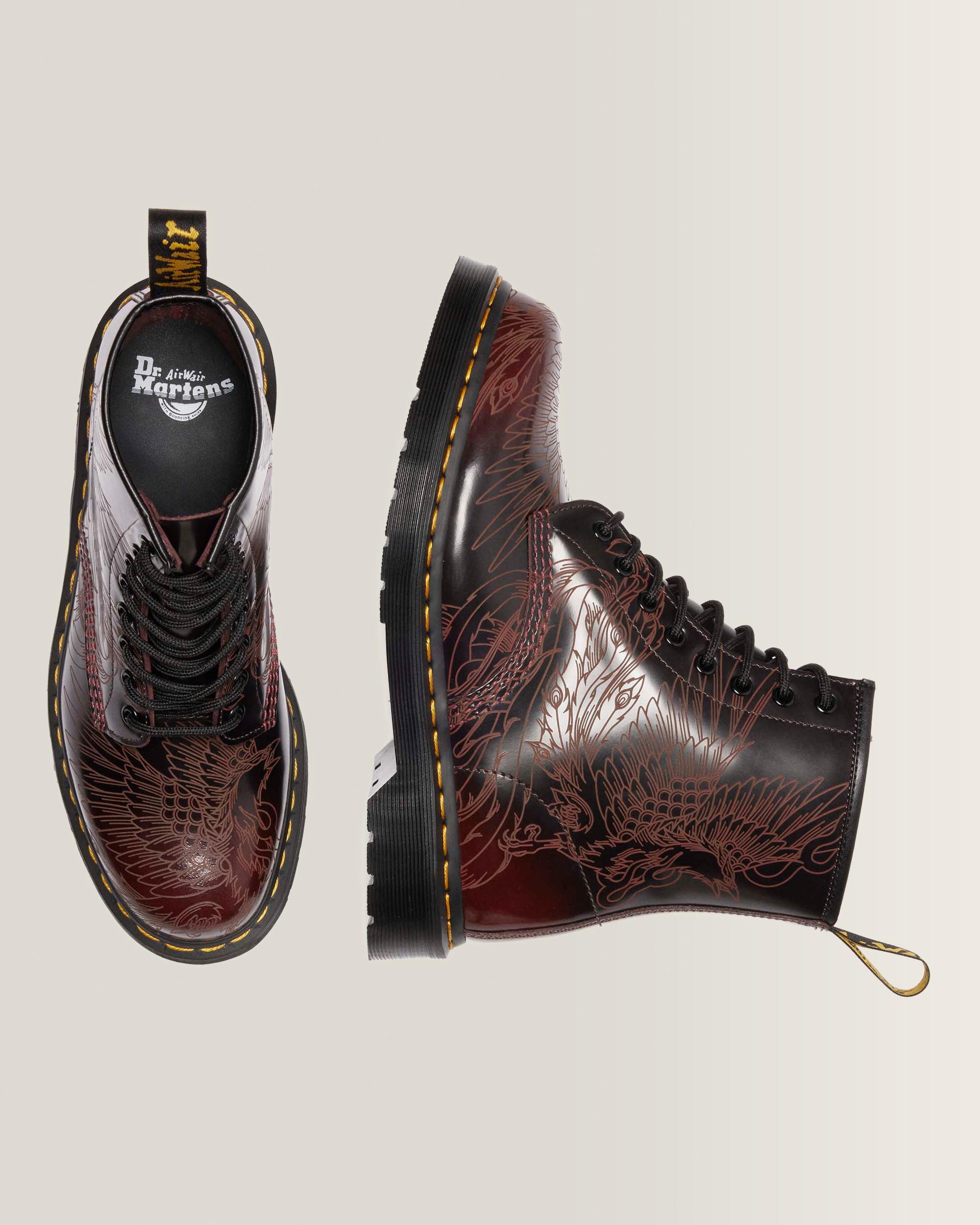 Boots 1460 Phoenix en cuir Arcadia Rub Off