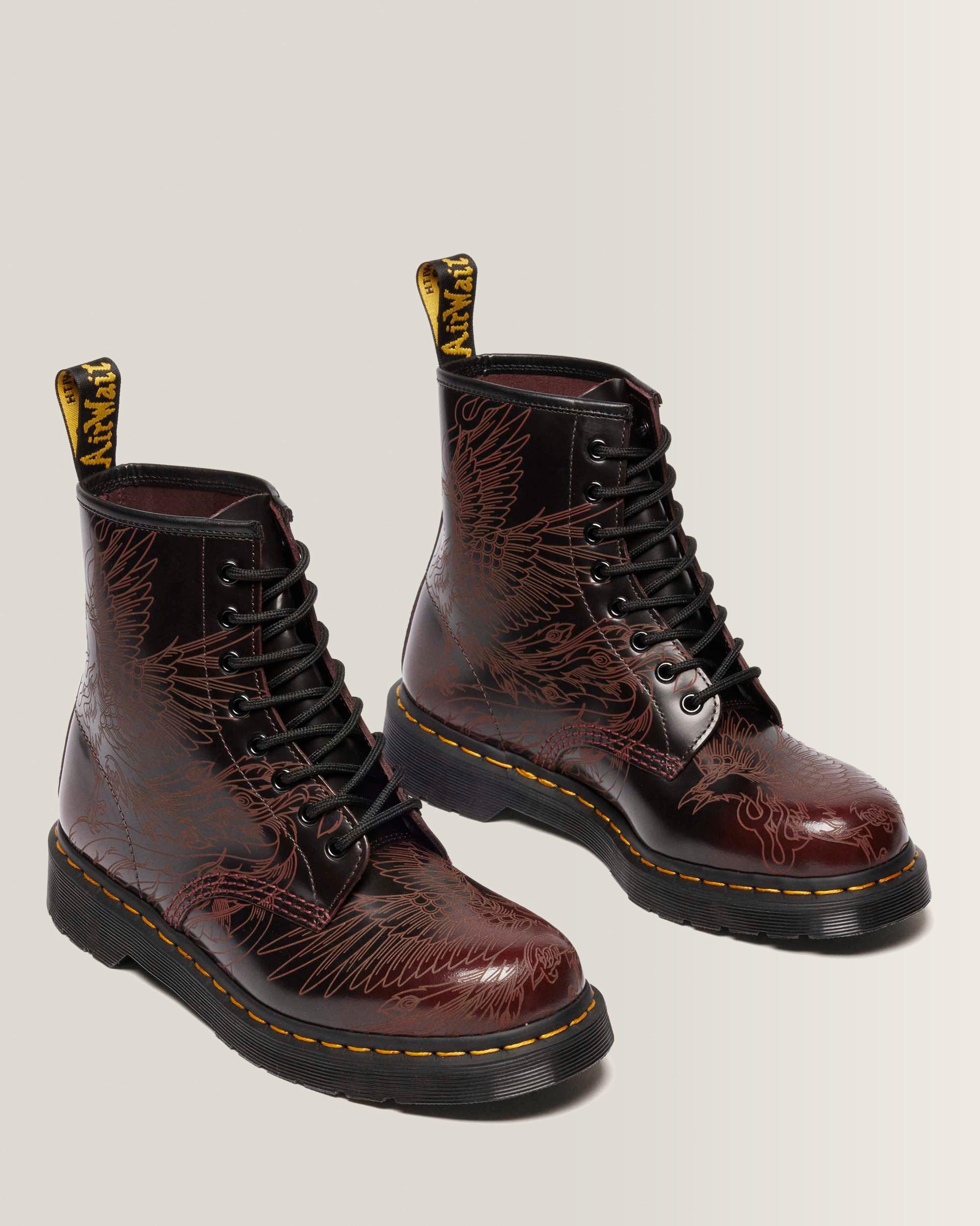 Boots 1460 Phoenix en cuir Arcadia Rub Off