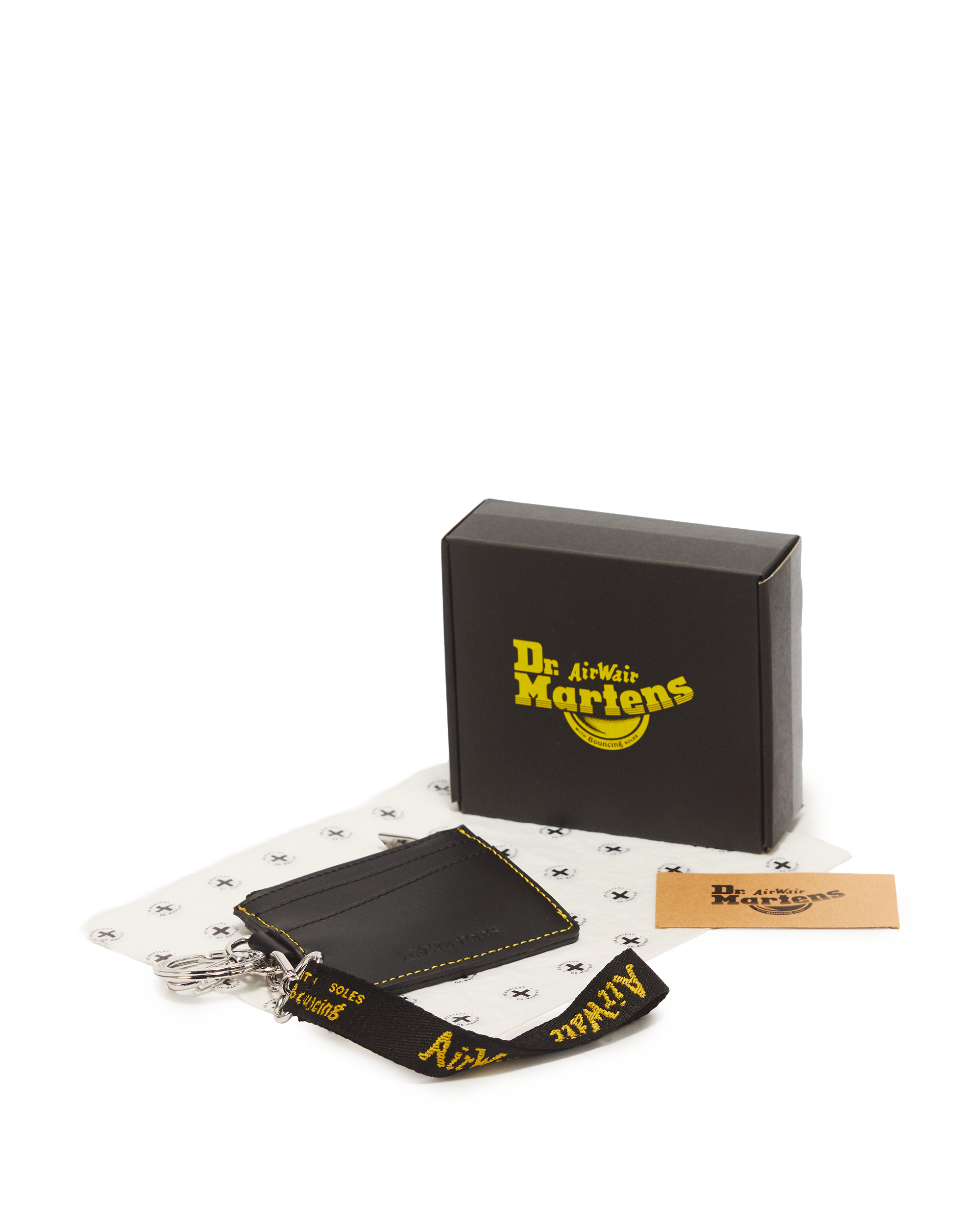 Kiev Leather Cardholder Keyring in Black | Dr. Martens™